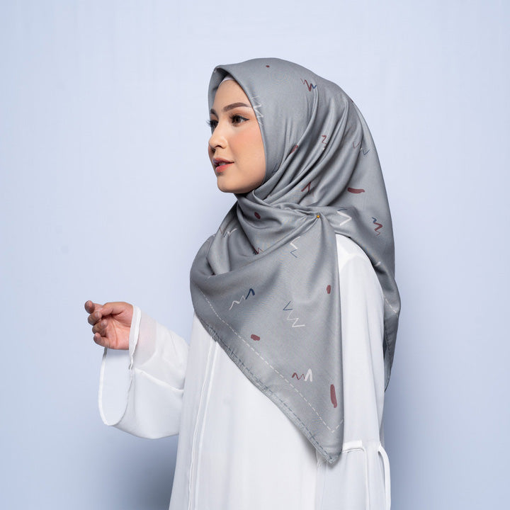 Elzatta Scarf Kaila Rania - Silver Grey