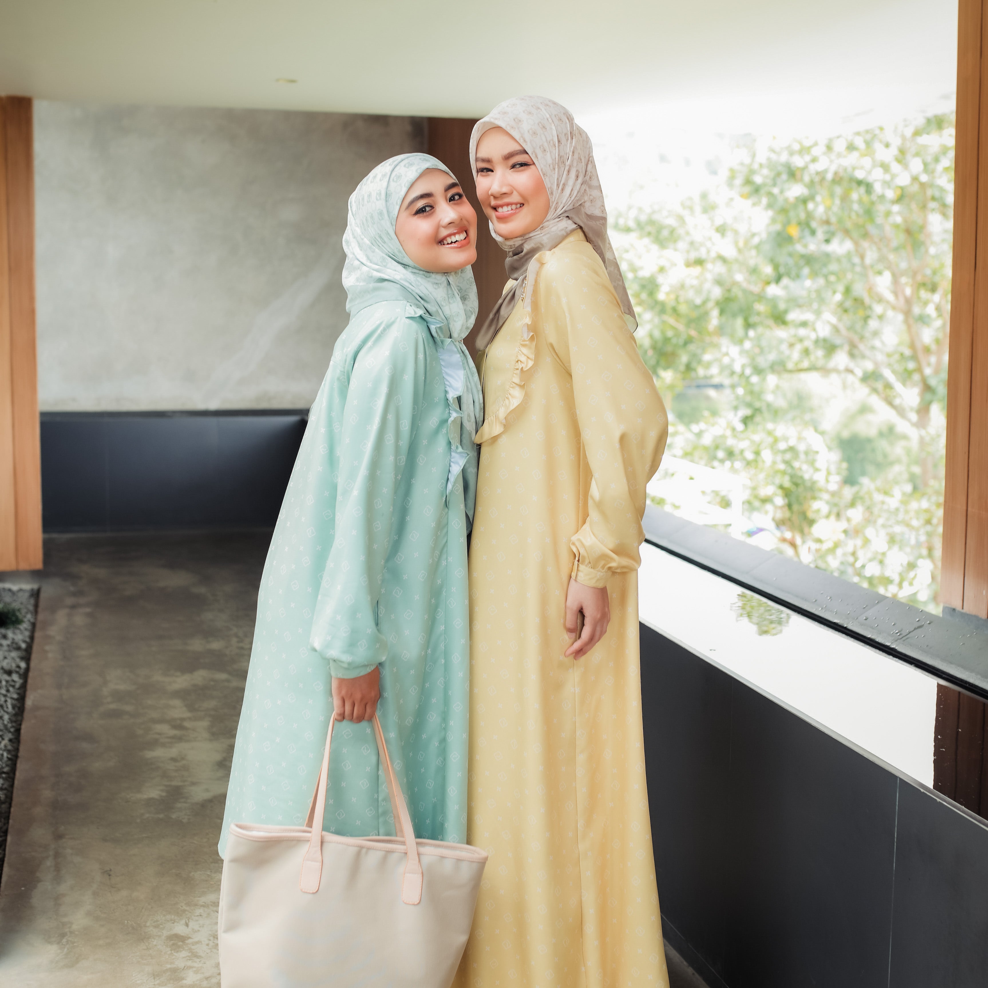 Elzatta Tunik Frills L Kawung - Hijau