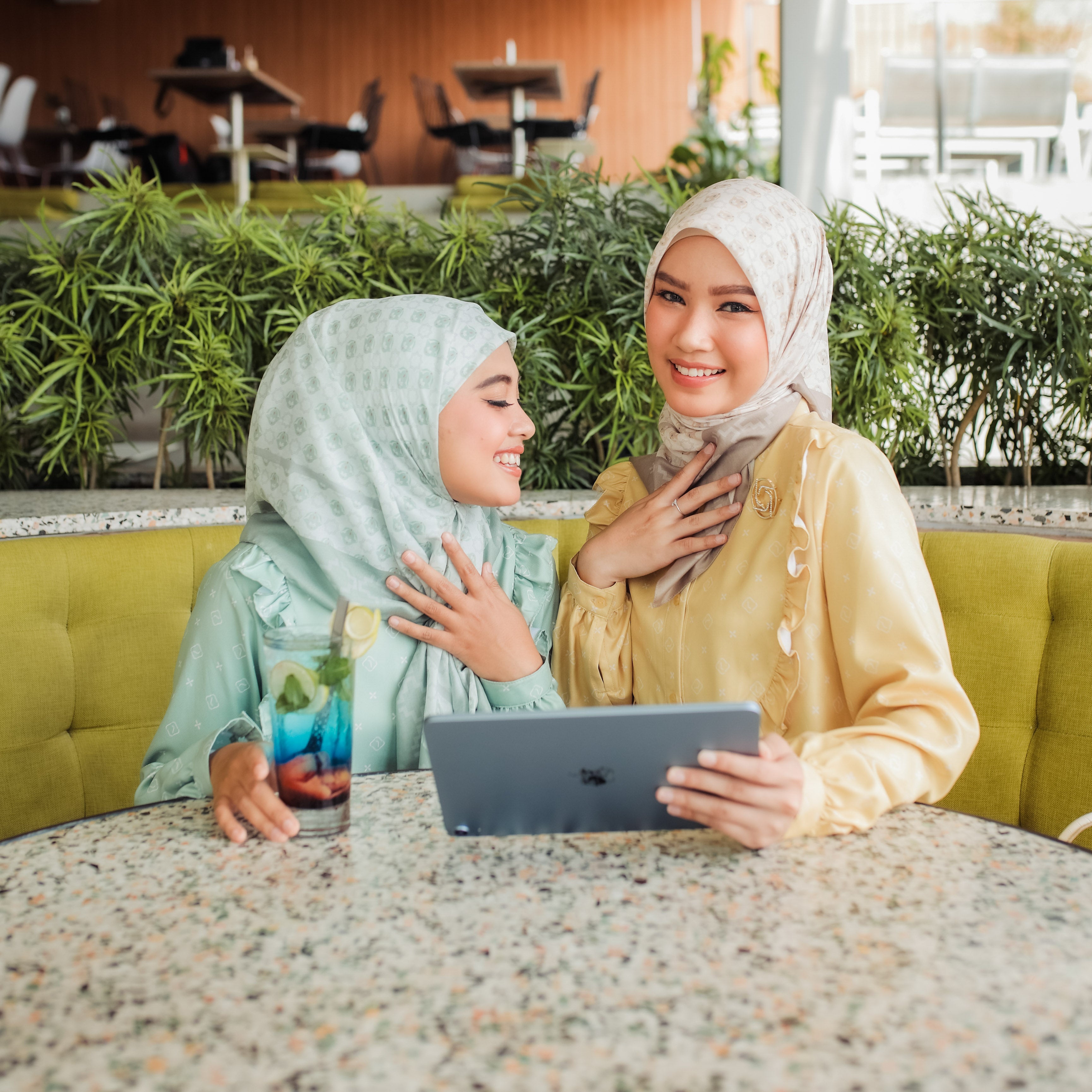 Elzatta Tunik Frills L Kawung - Hijau