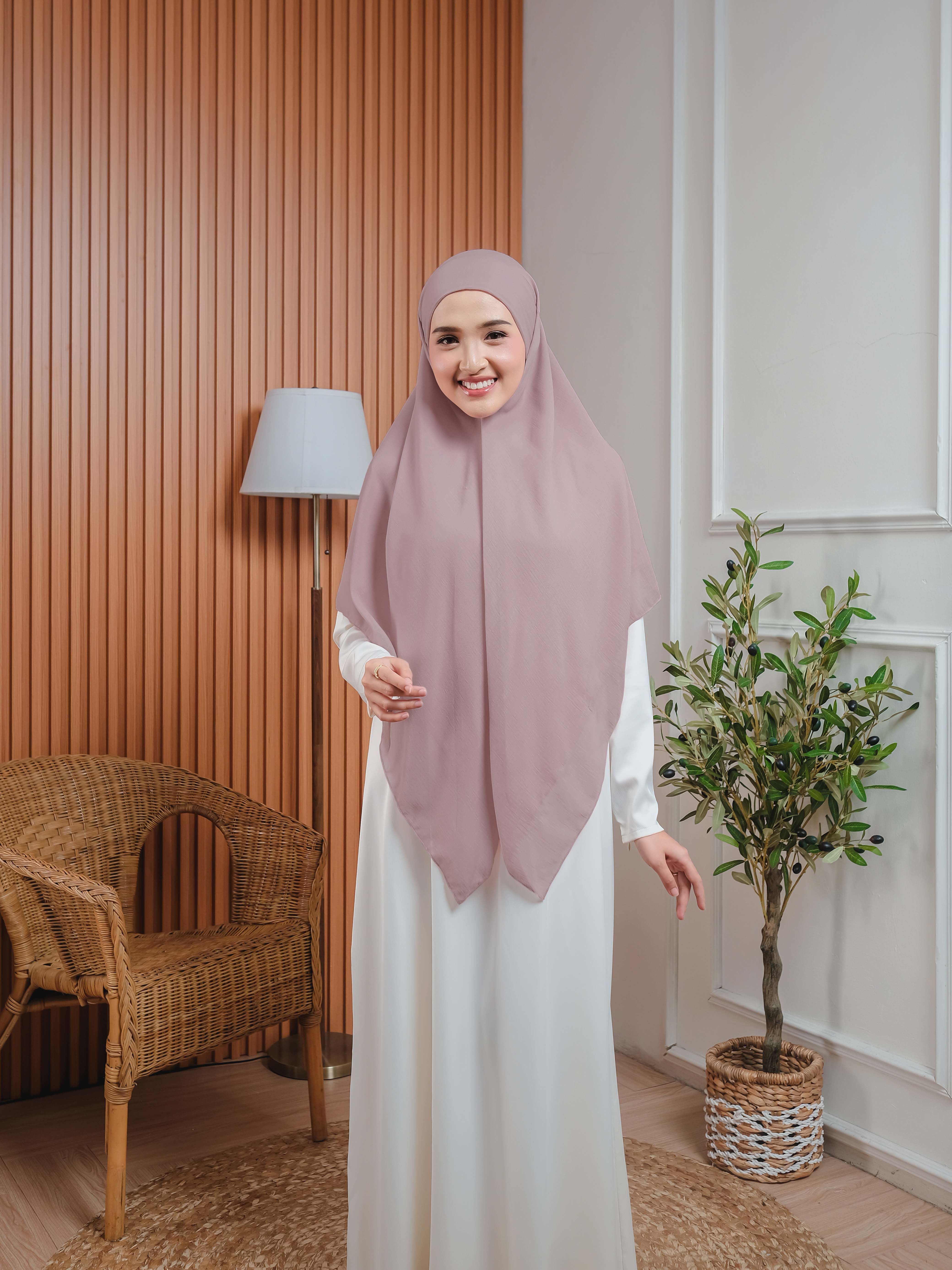 Elzatta Instan Khimar Bandana L Ash Rose