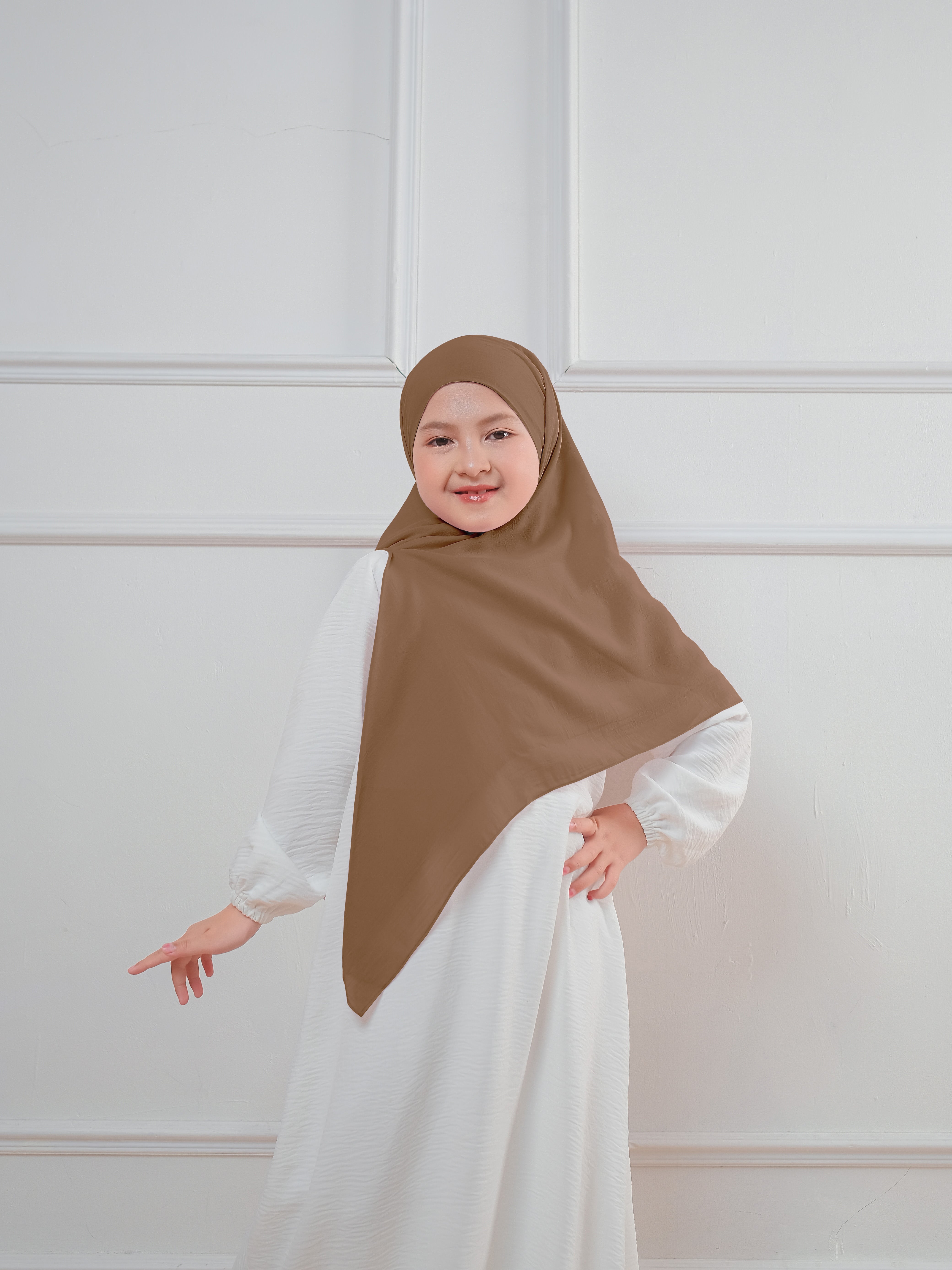 Instan Khimar Bandana Kids Cocoa Brown
