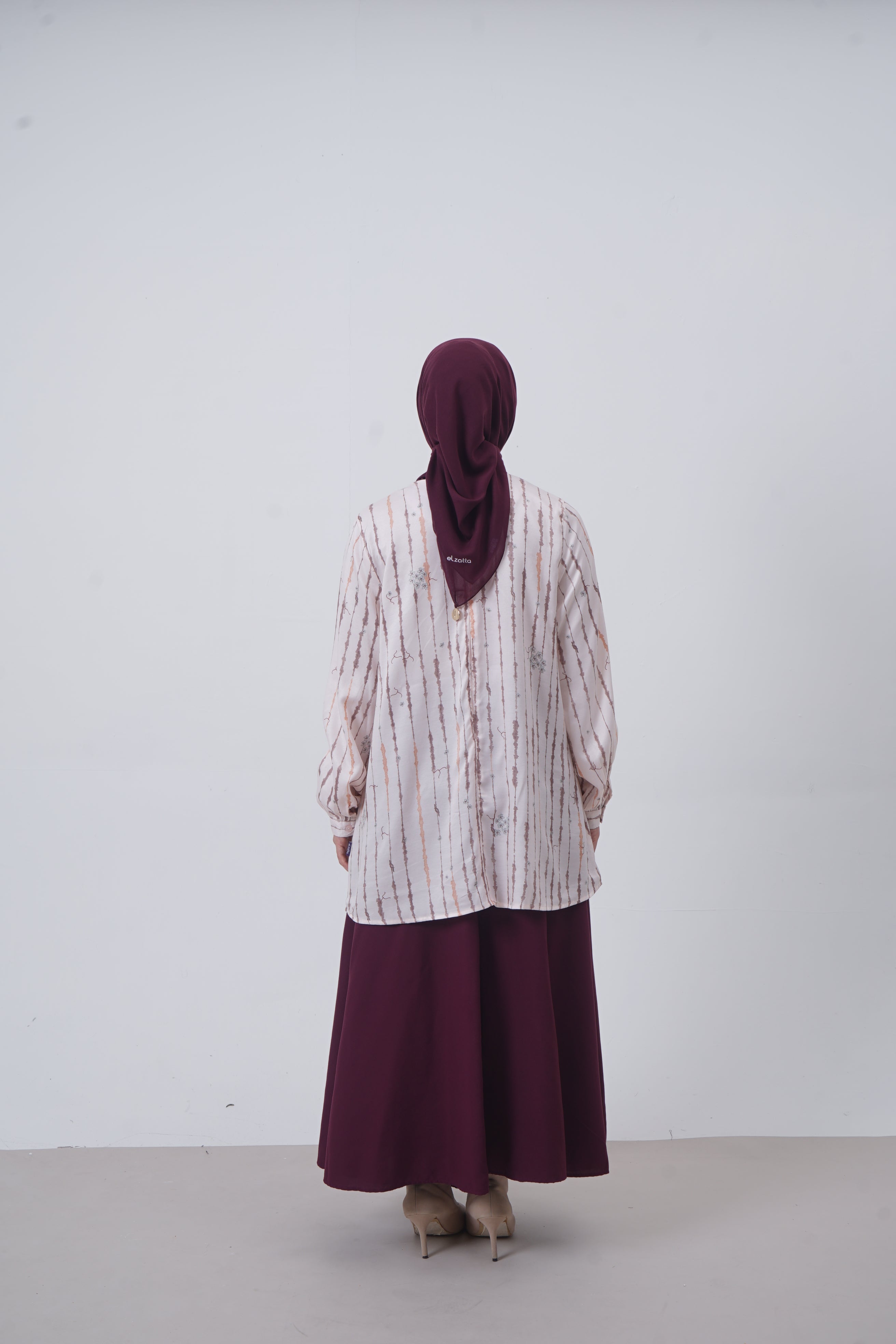 TUNIK ASIMETRIS SAFFRON SPLATTER