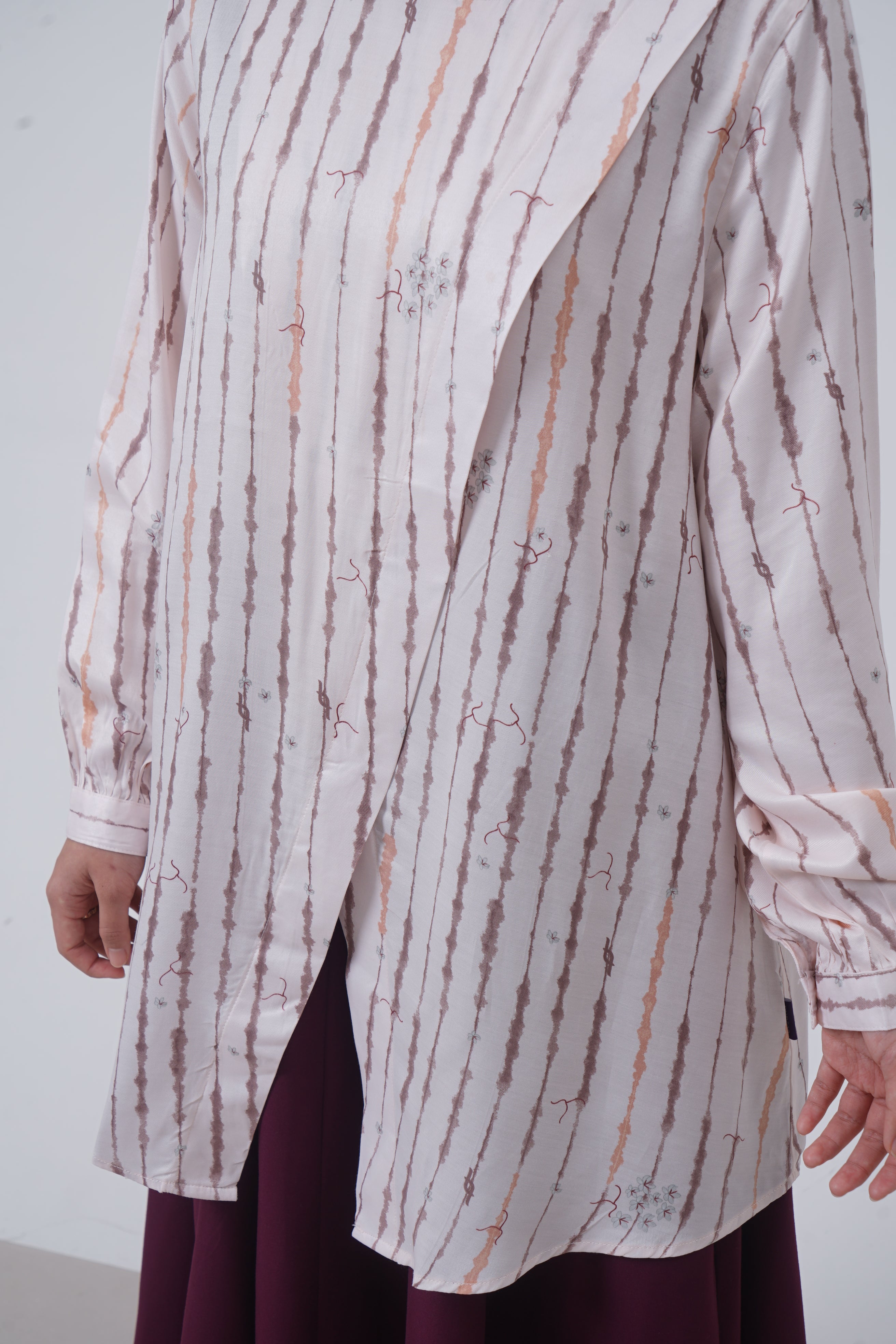 TUNIK ASIMETRIS SAFFRON SPLATTER
