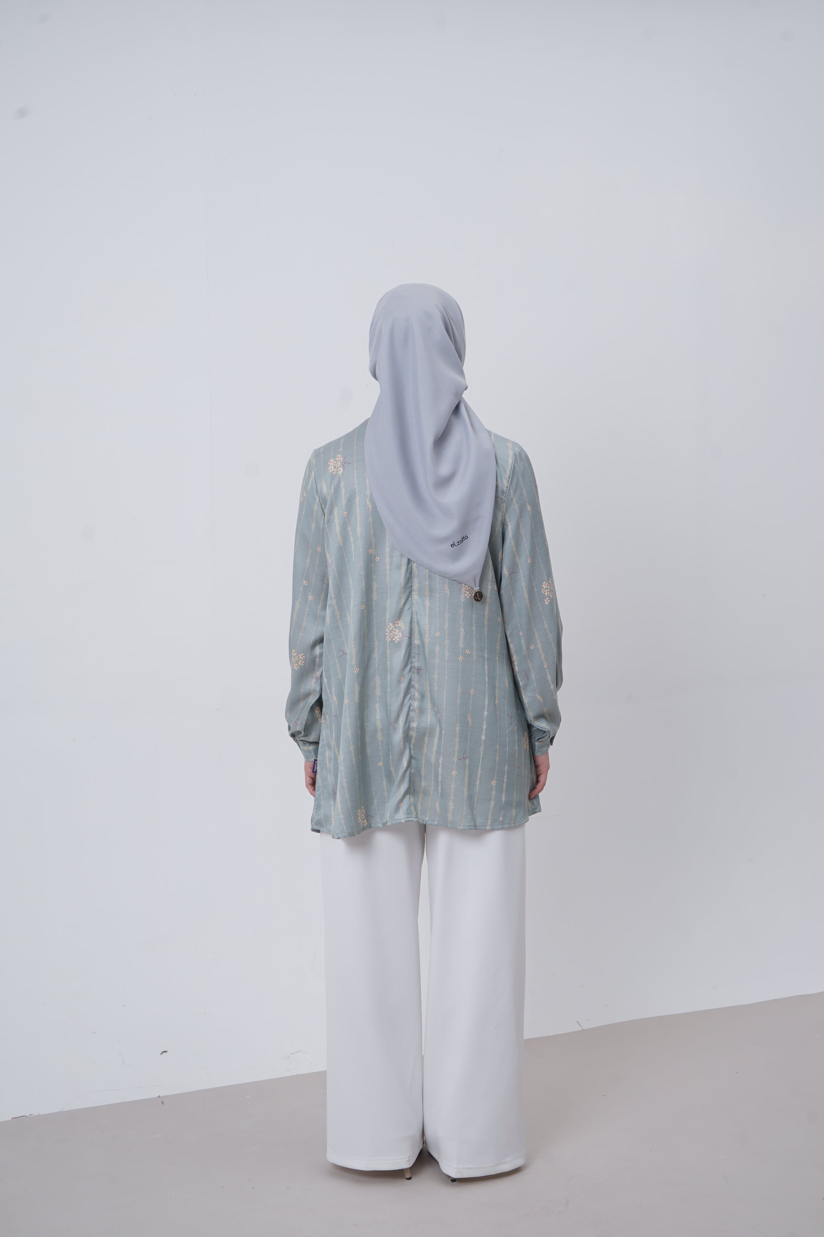 TUNIK ASIMETRIS SAFFRON SPLATTER