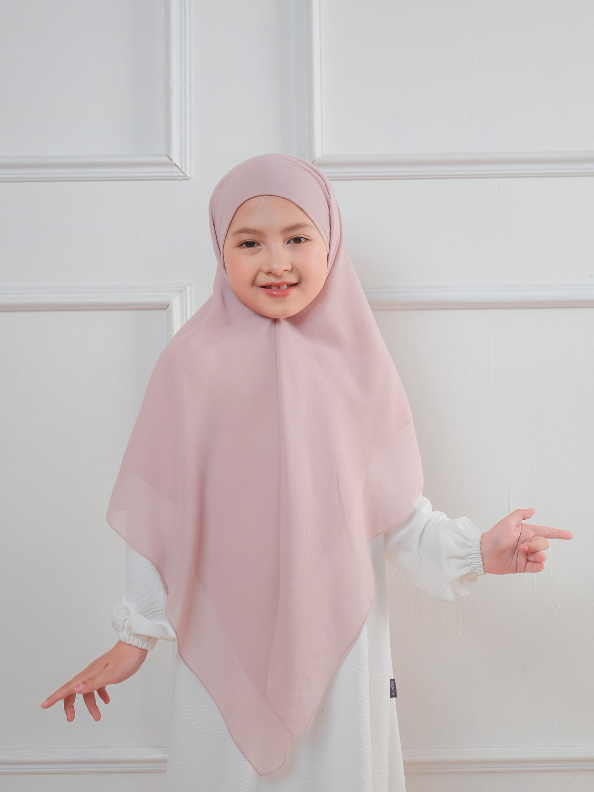 Instan Khimar Bandana Kids Ash Rose