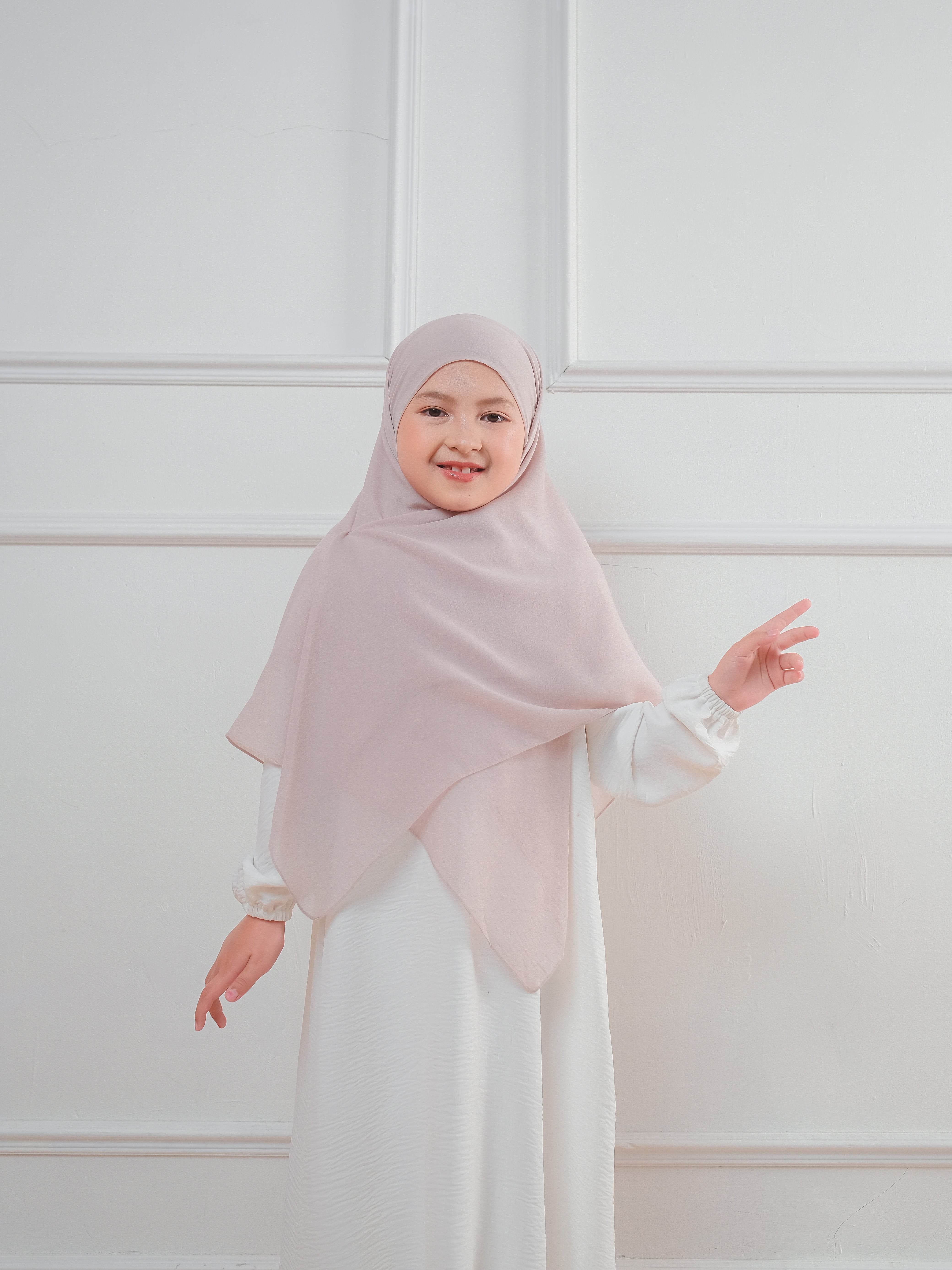 Instan Khimar Bandana Kids Cream