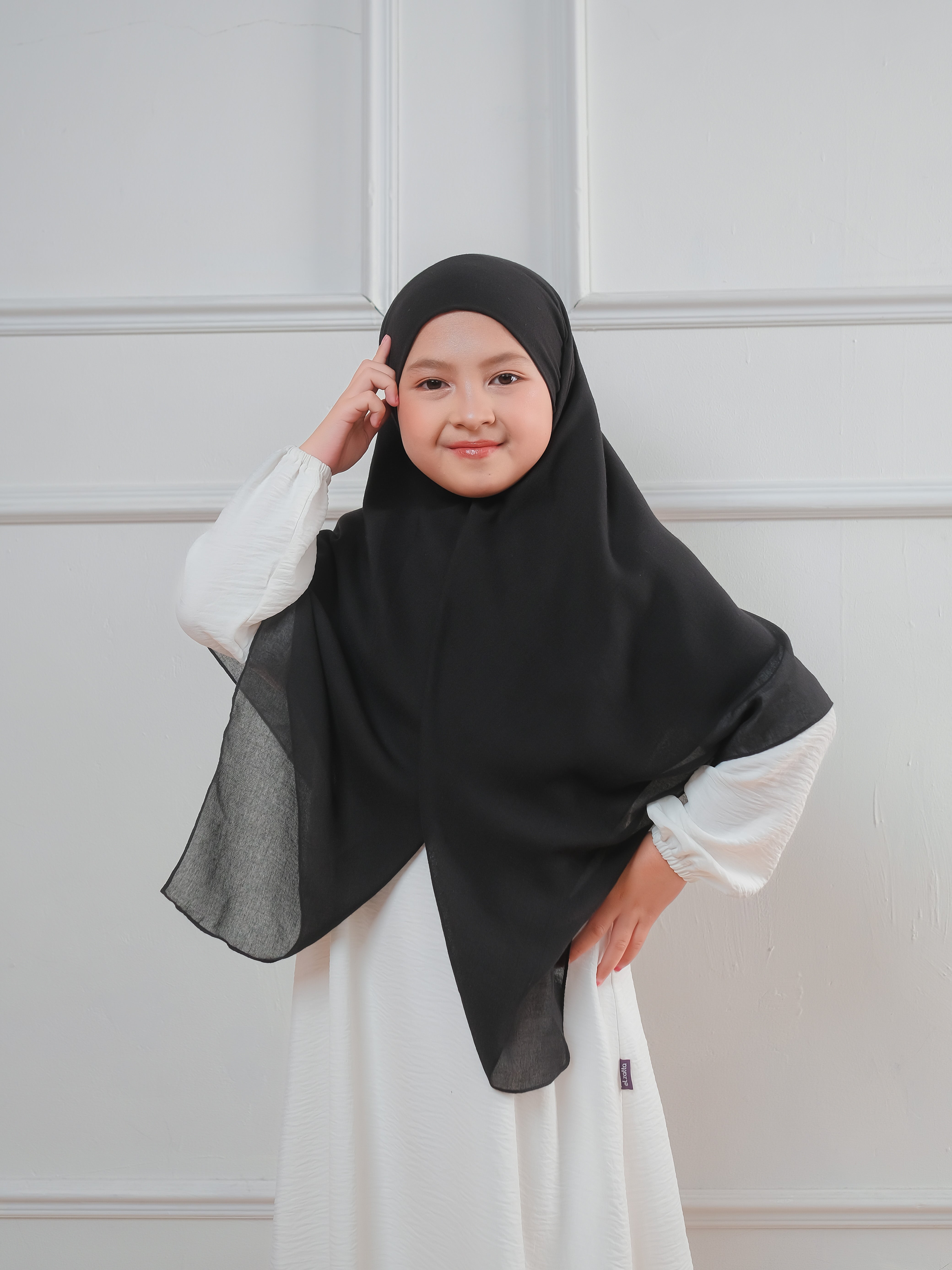 Instan Khimar Bandana Kids Hitam