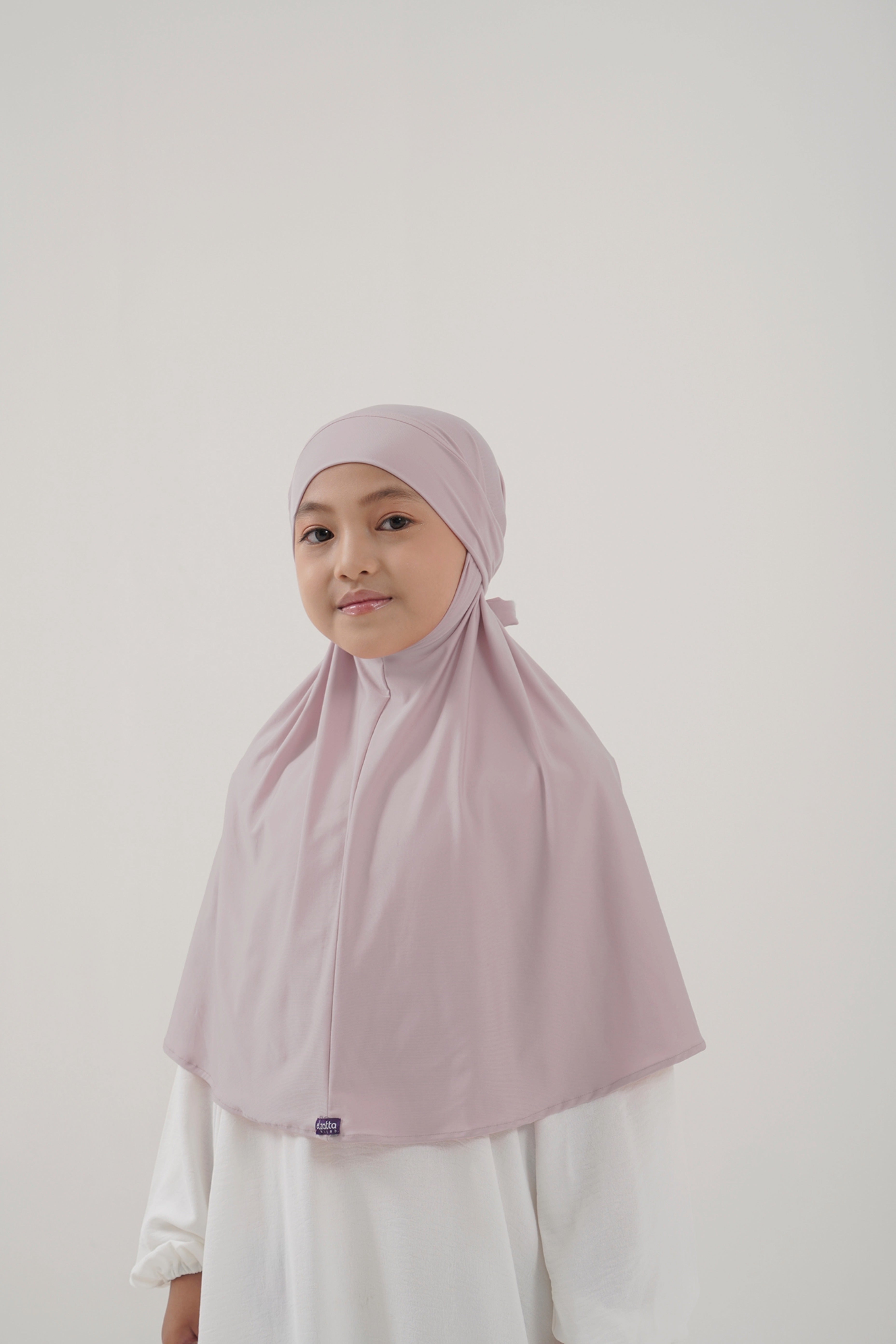 Elzatta Instan Khimar Kids Dusty pink