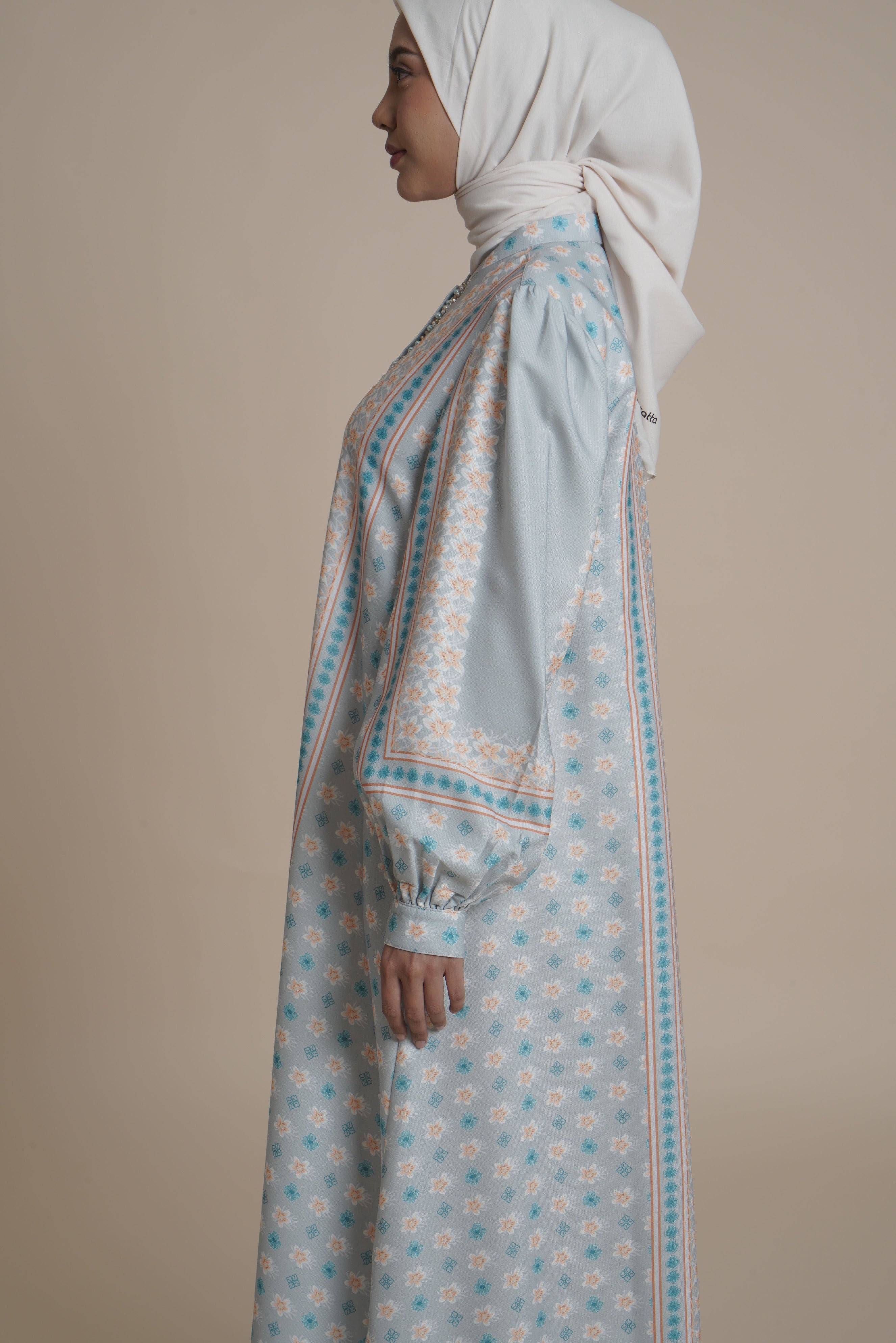 Gamis Beads Miryam - Silver Green