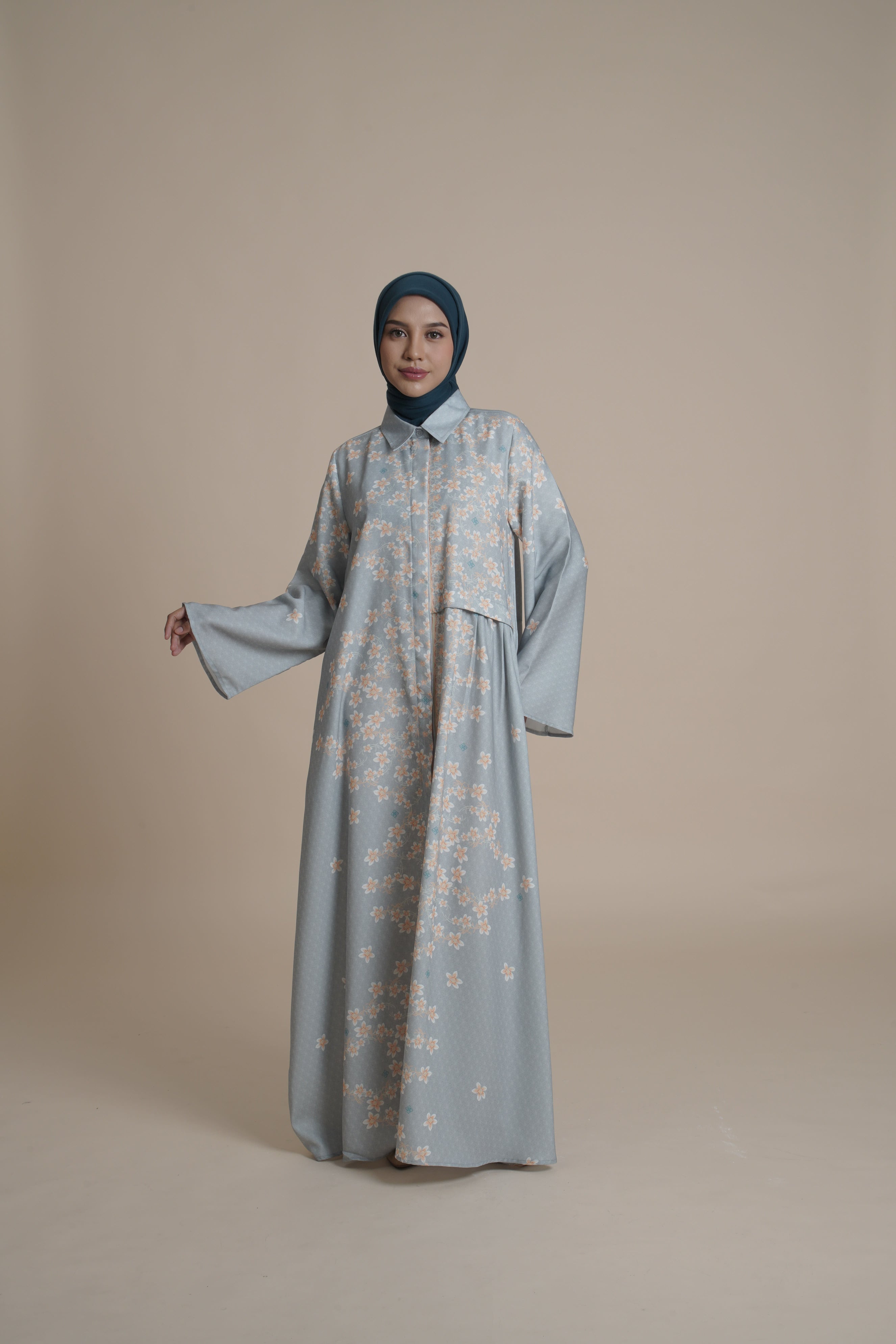 Gamis Kerut Miryam - Cream