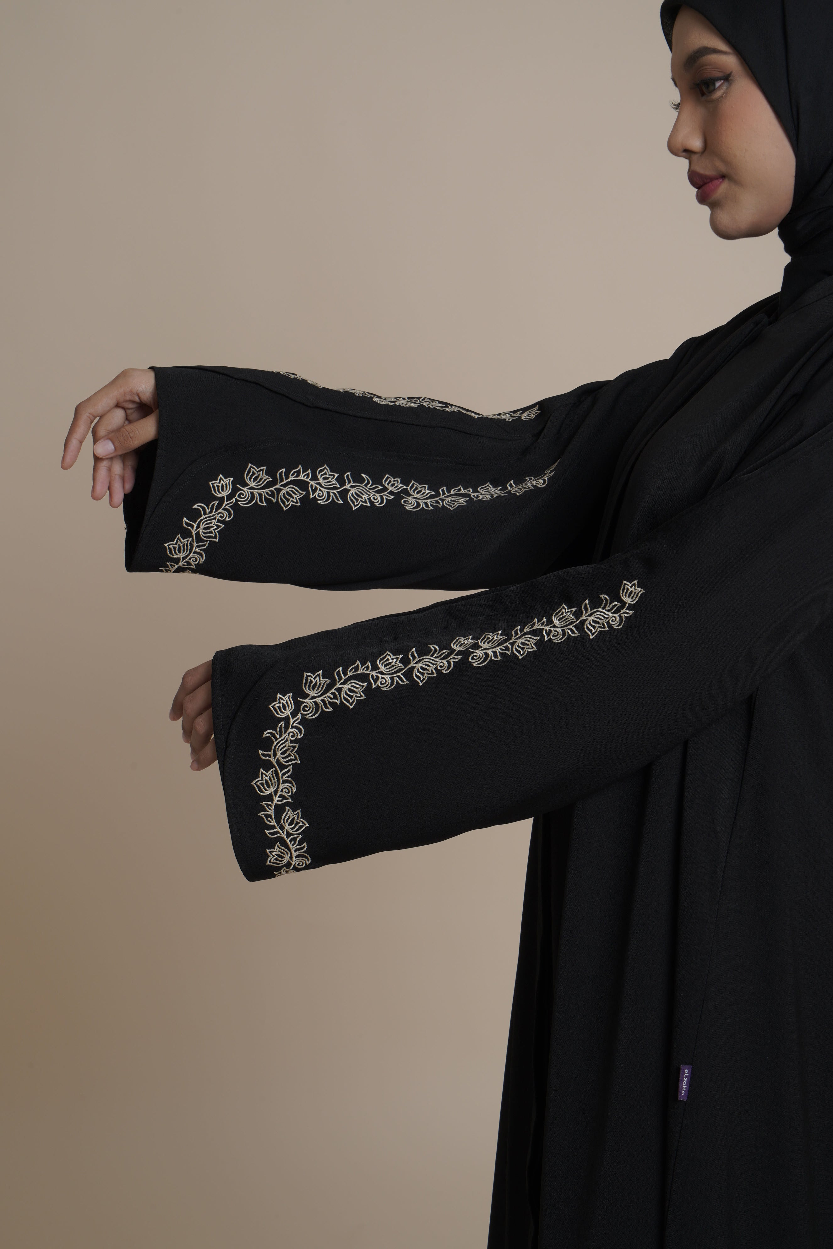 Gamis Plaket Bordir Hajar