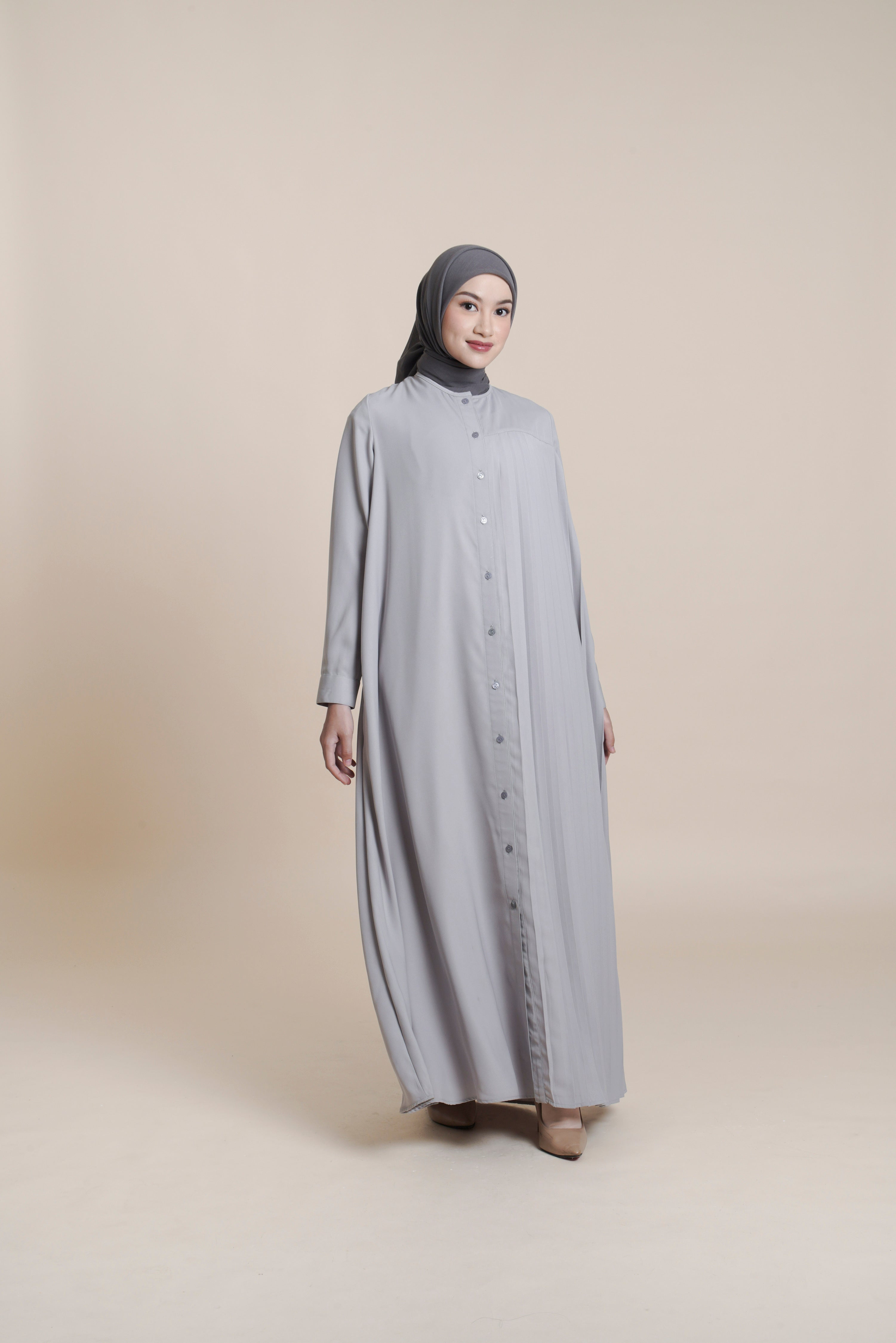 Gamis Kancing Pleats