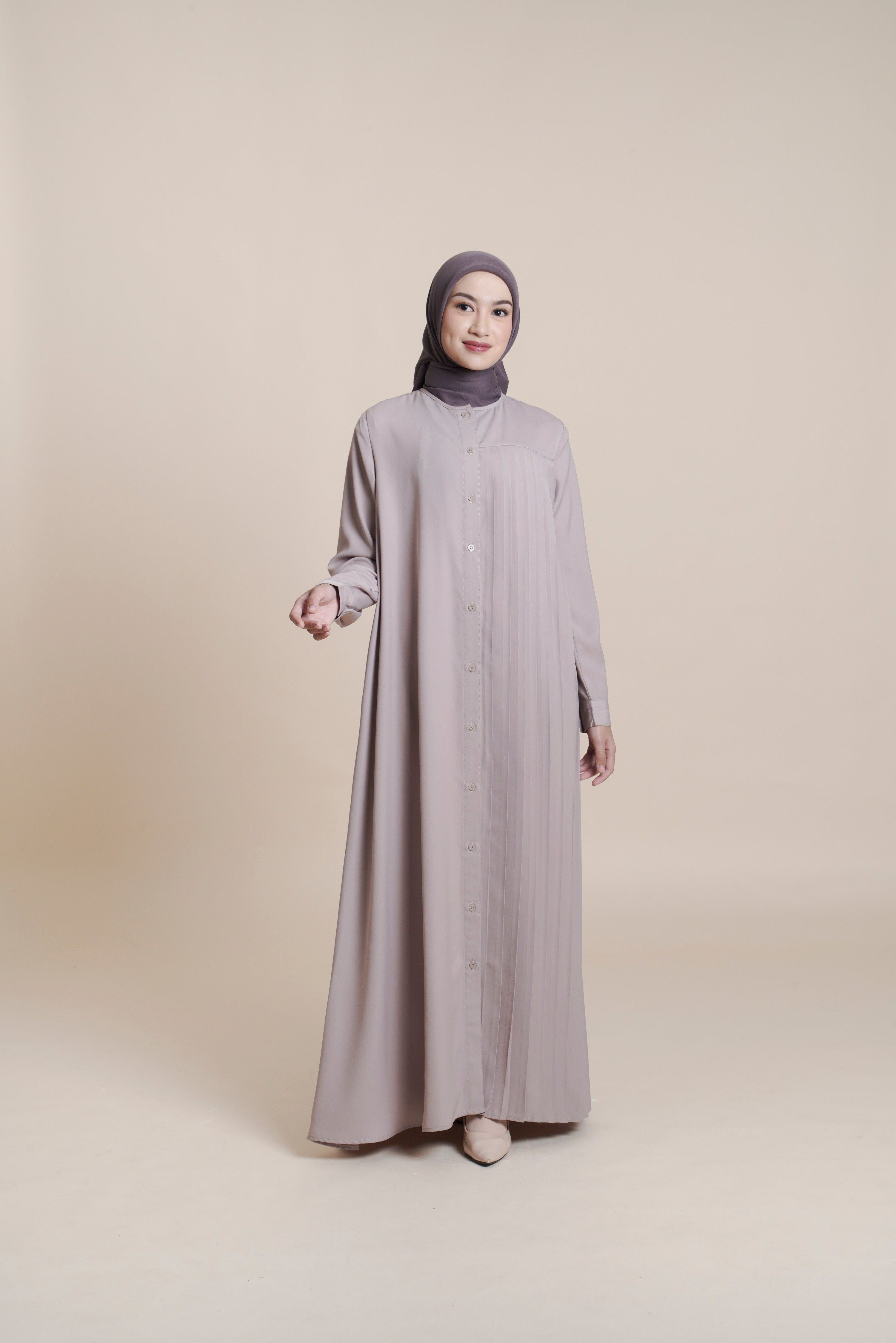 Gamis Kancing Pleats