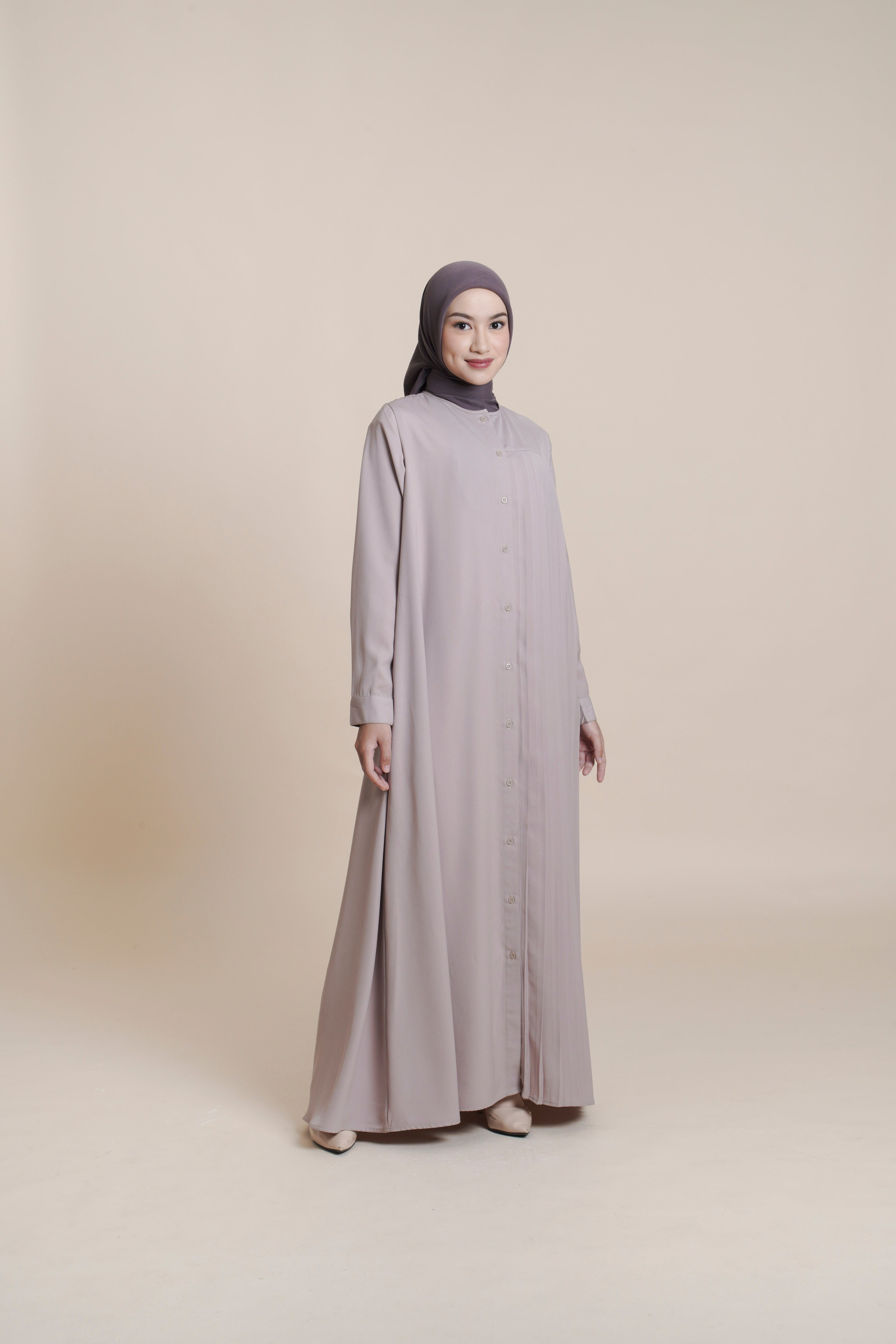 Gamis Kancing Pleats