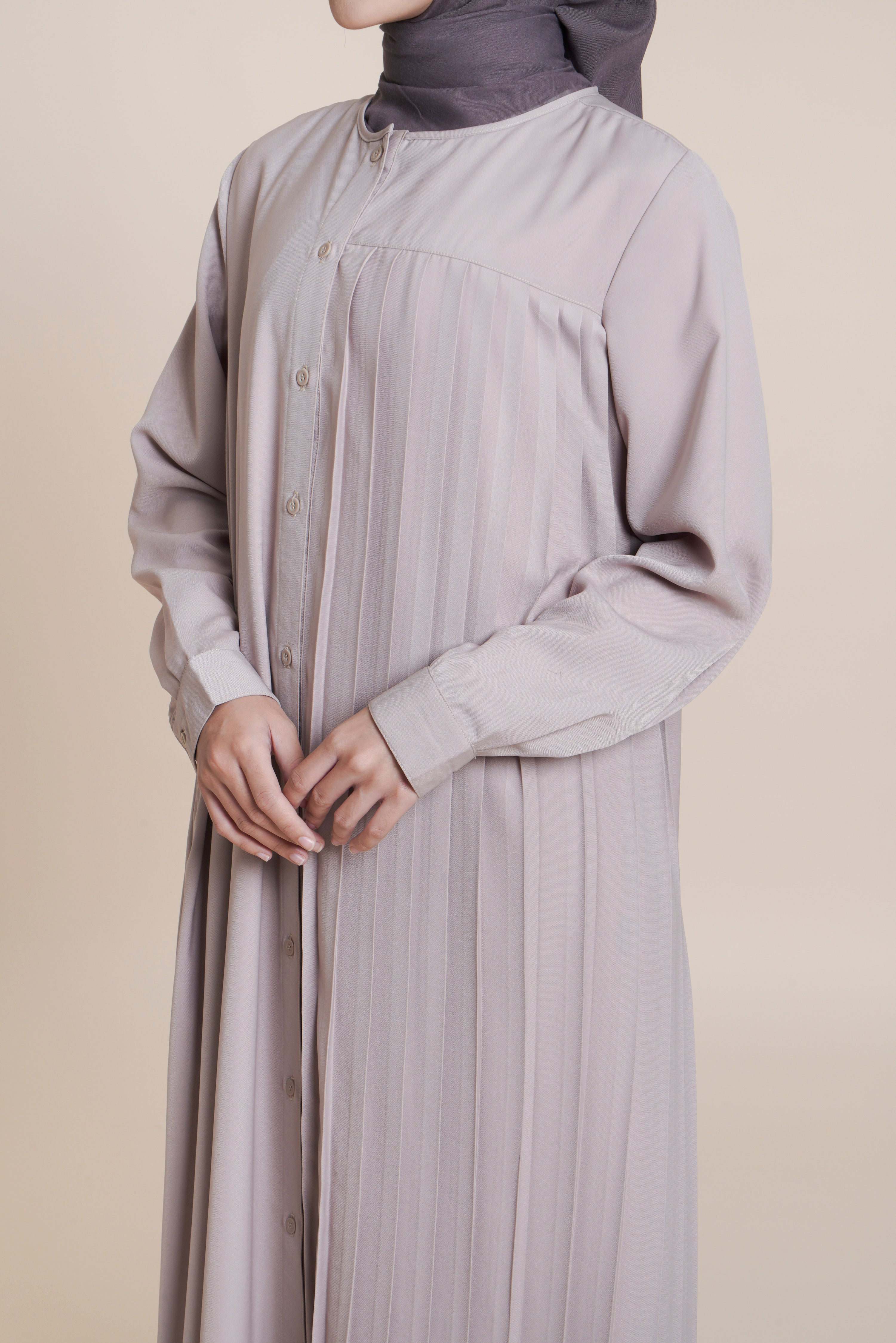 Gamis Kancing Pleats