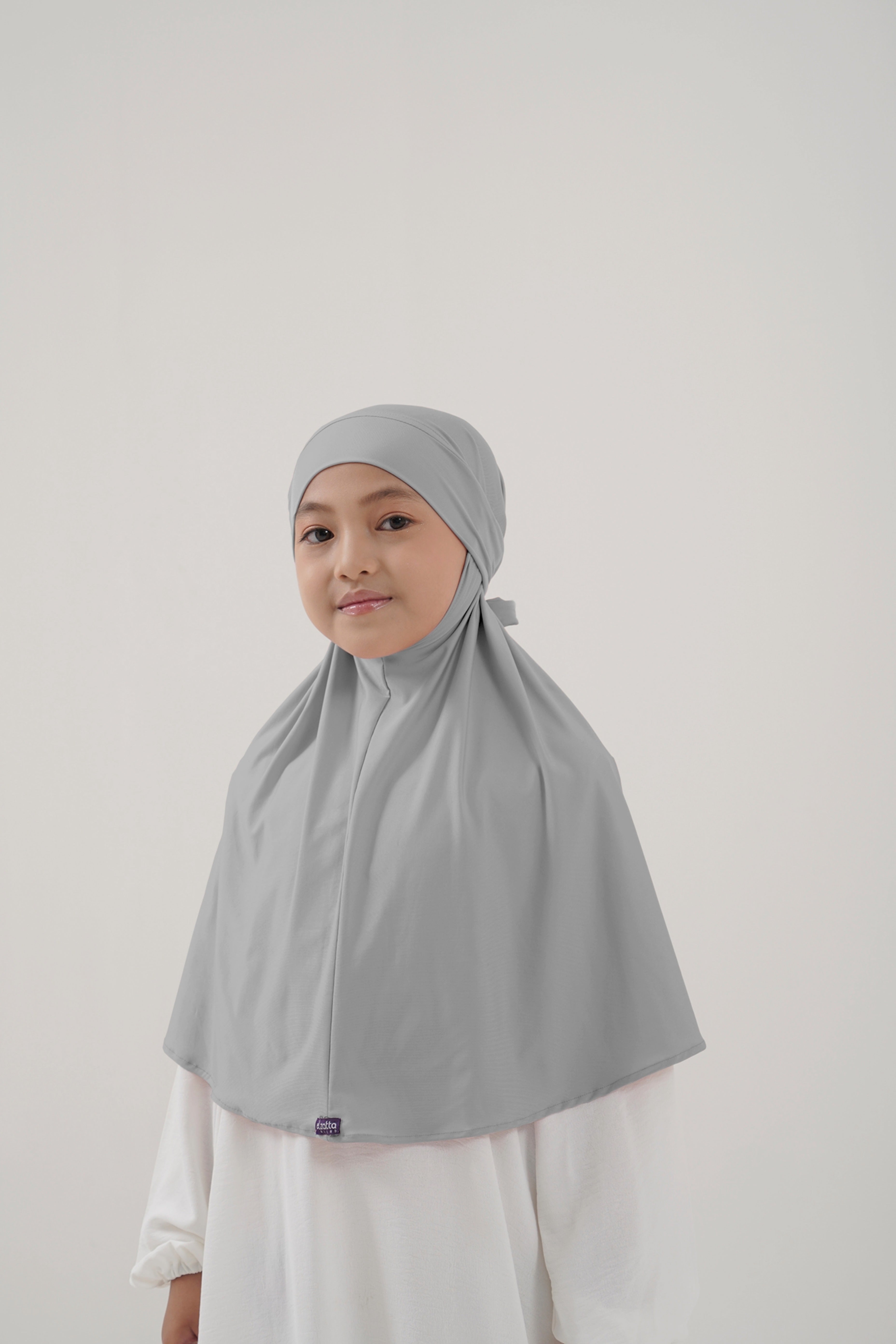 Elzatta Instan Khimar Kids Grey