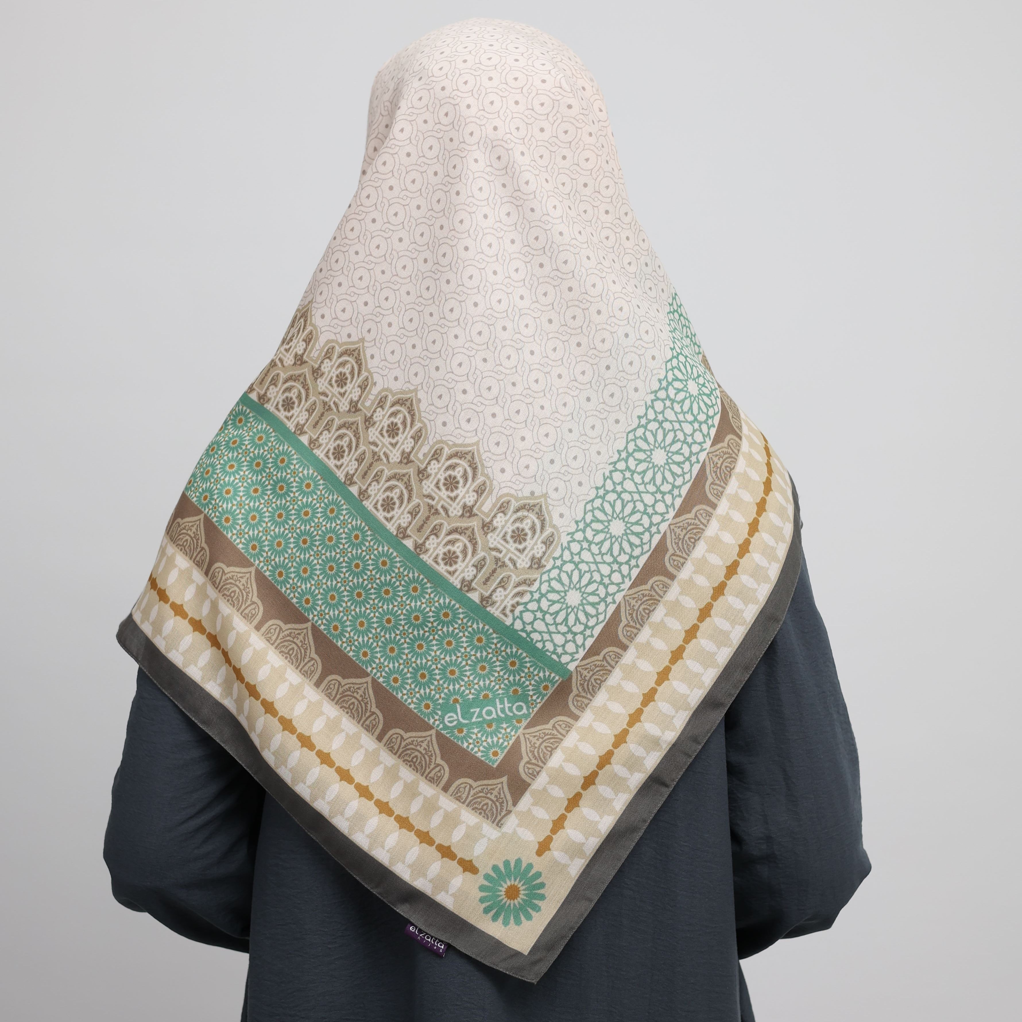 Elzatta Hijab Segiempat Kaila Deco Alhambra - Cream