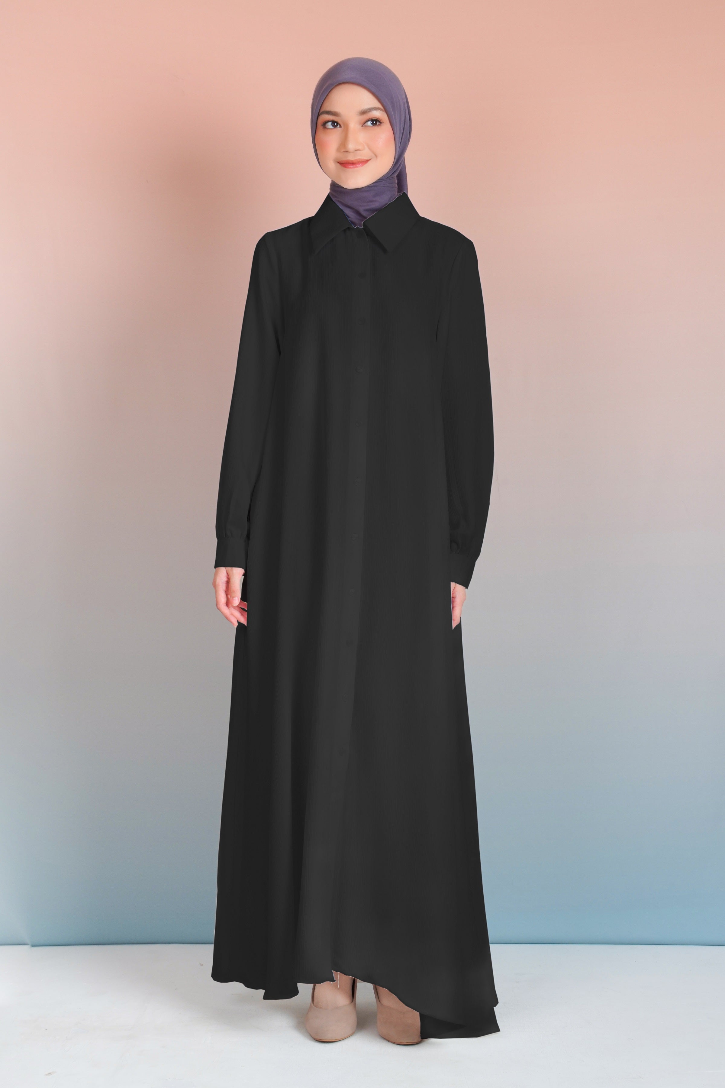 GAMIS PLAKET KANCING CRINKLE