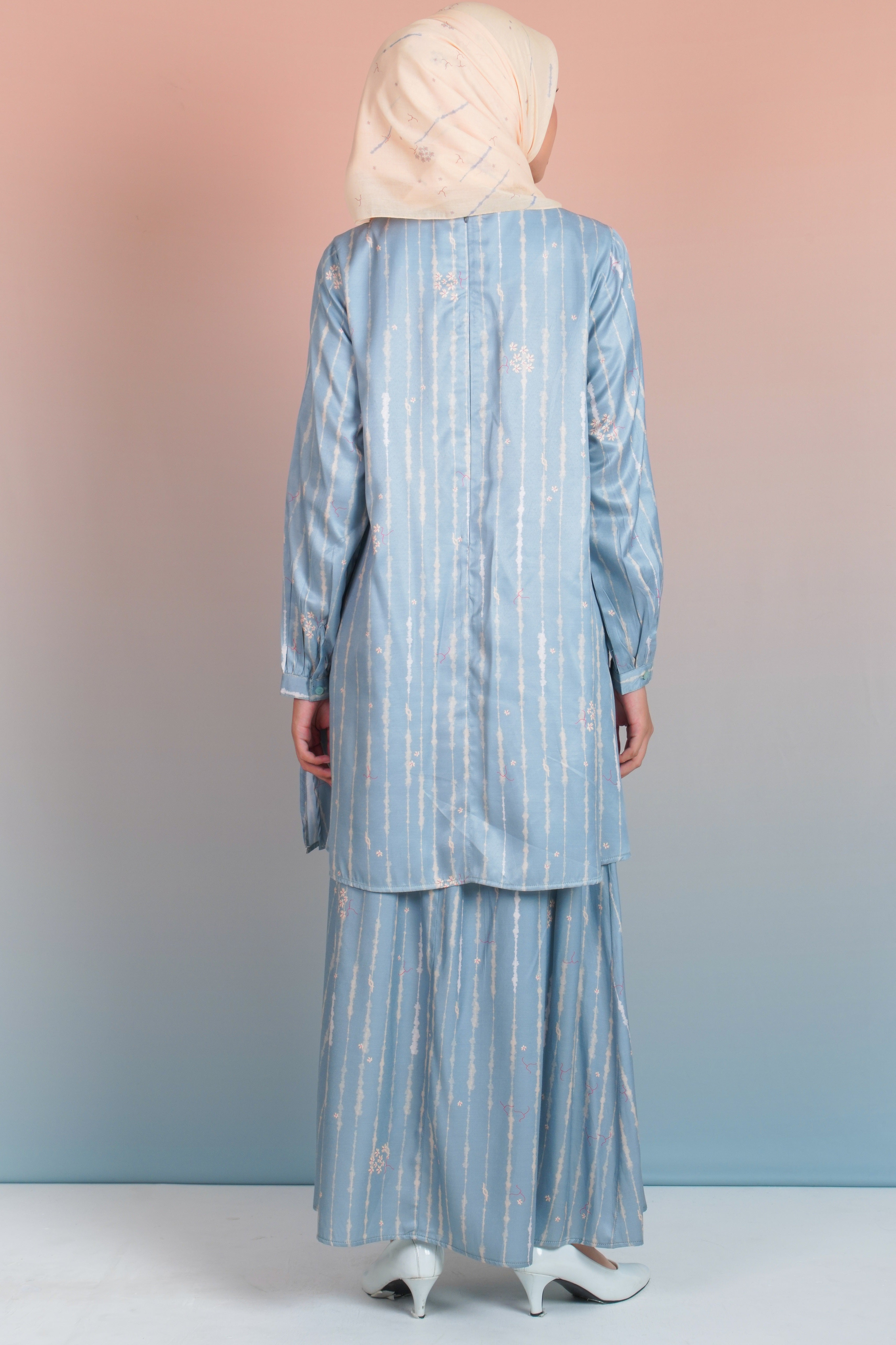 TUNIK ASIMETRIS SAFFRON SPLATTER