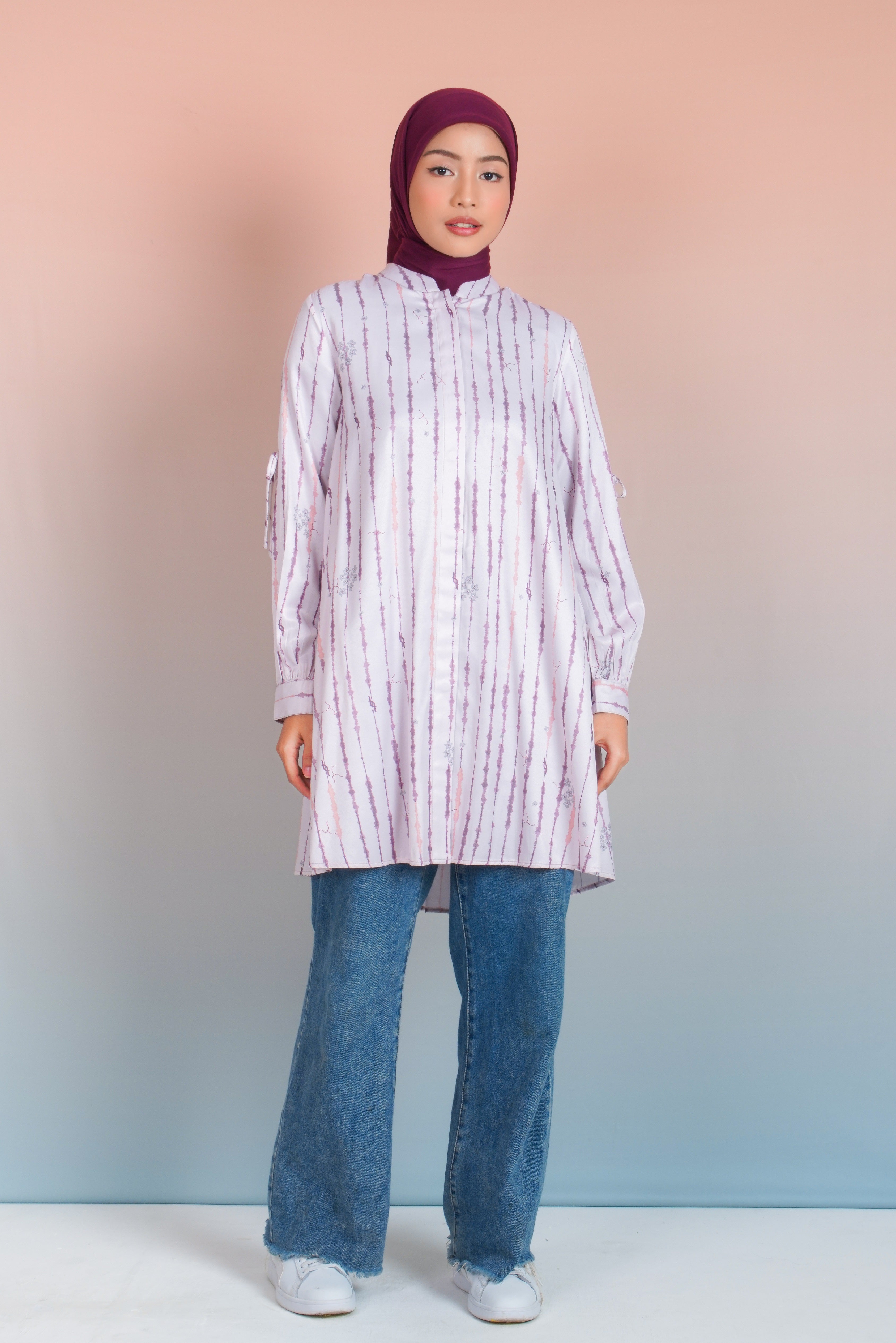 LONG TUNIK SAFFRON SPLATTER