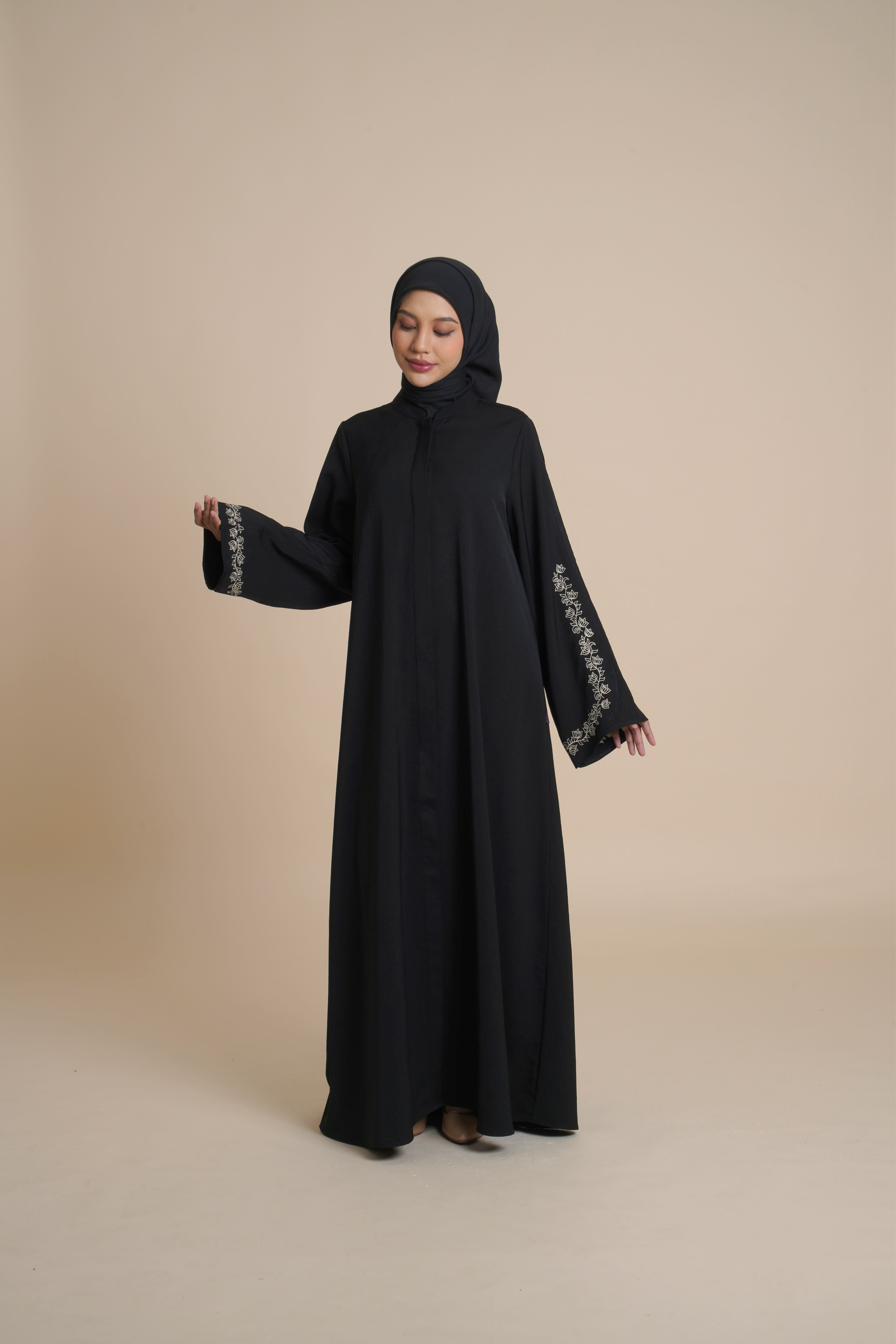 Gamis Plaket Bordir Hajar