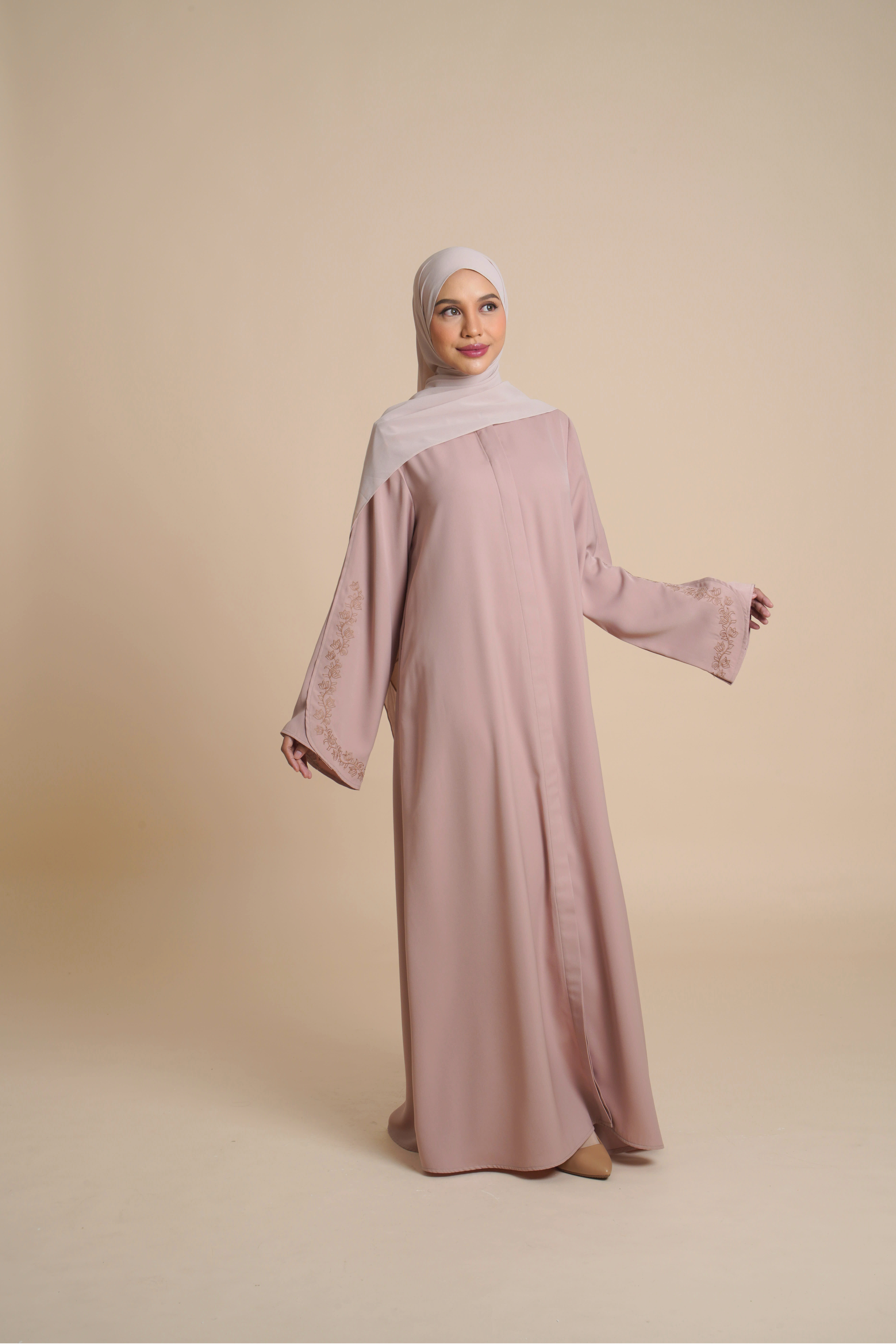 Gamis Plaket Bordir Hajar
