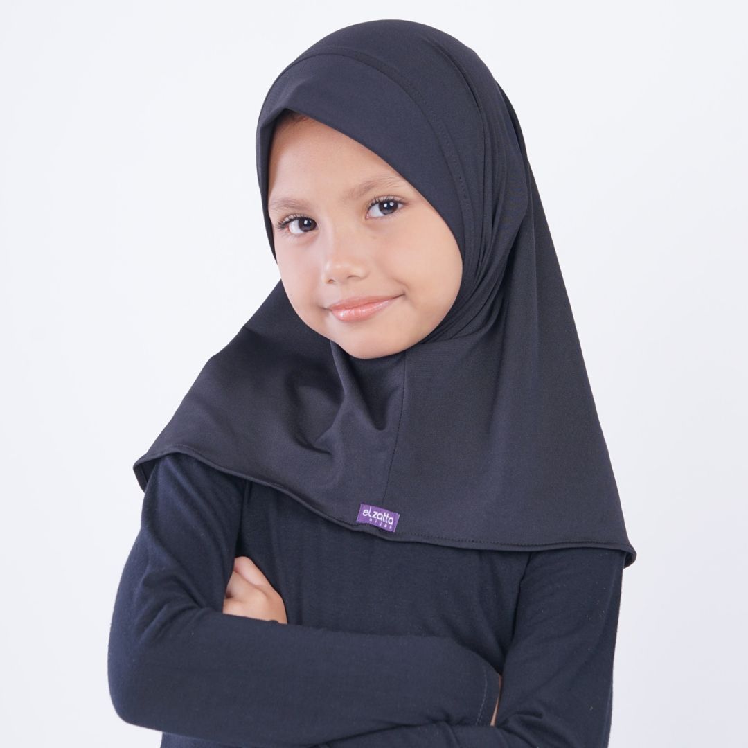 Elzatta Jilbab Anak Zaria M Kids Prita - Hitam
