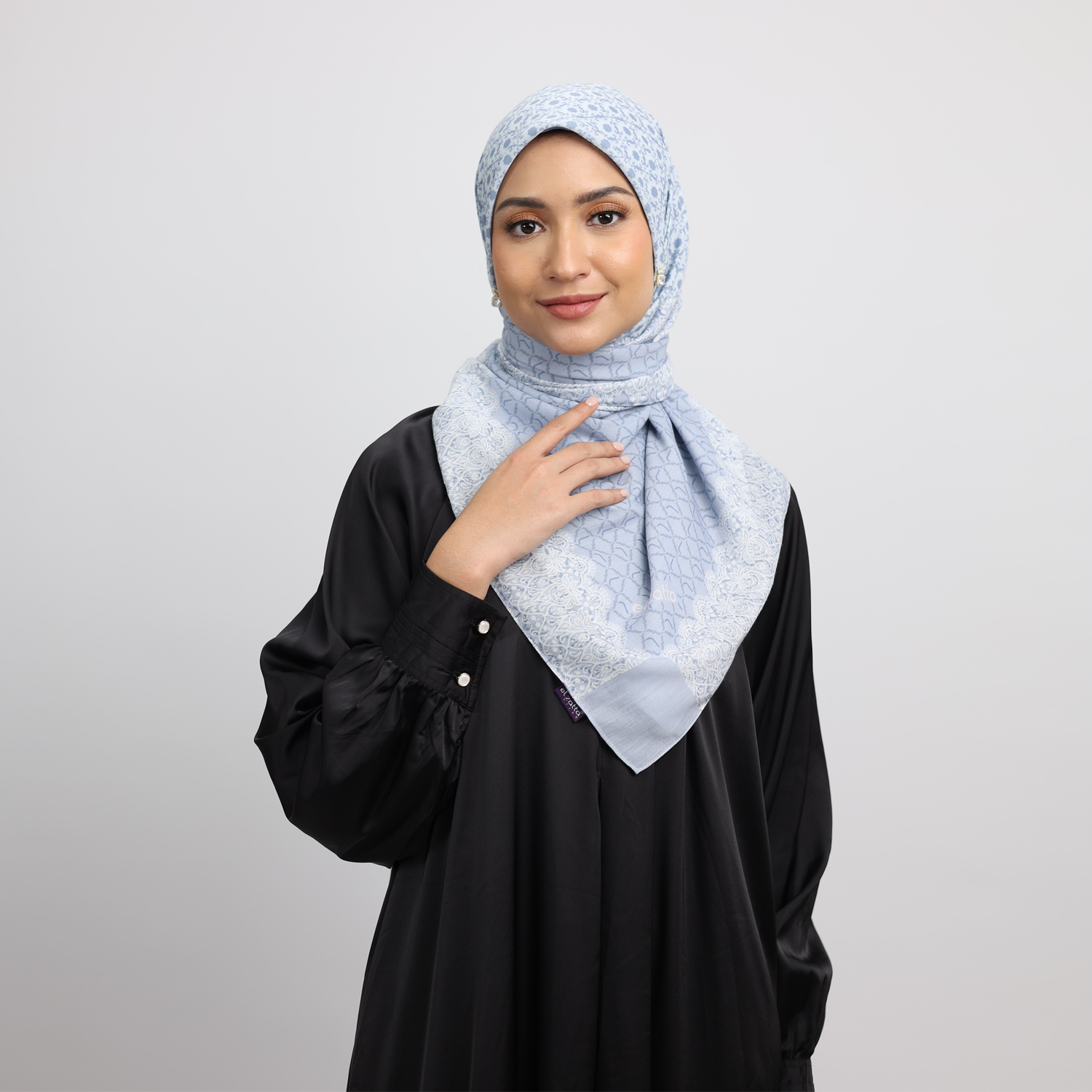 Elzatta Hijab Kanara Lace Granada - Dusty Blue