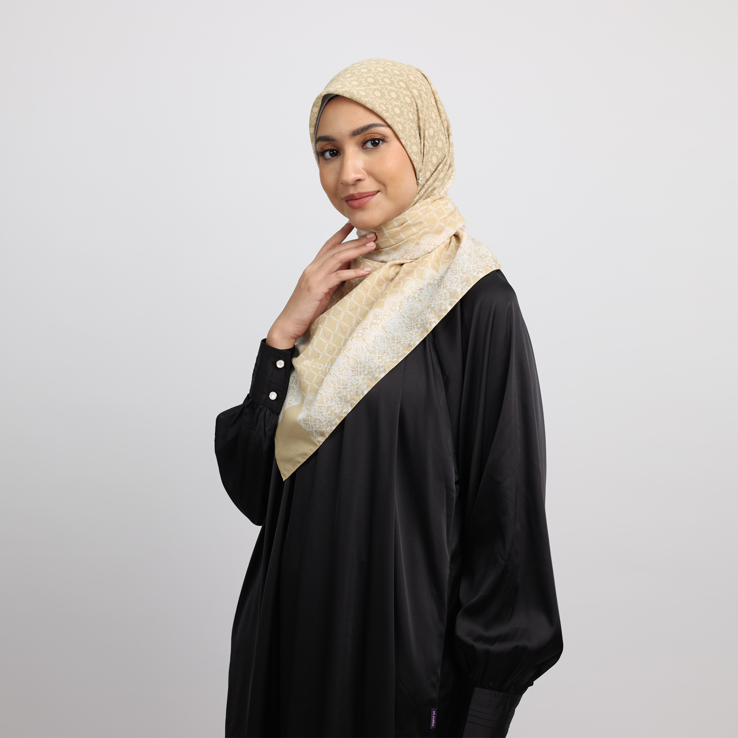 Elzatta Hijab Kanara Lace Granada - Dusty Yellow