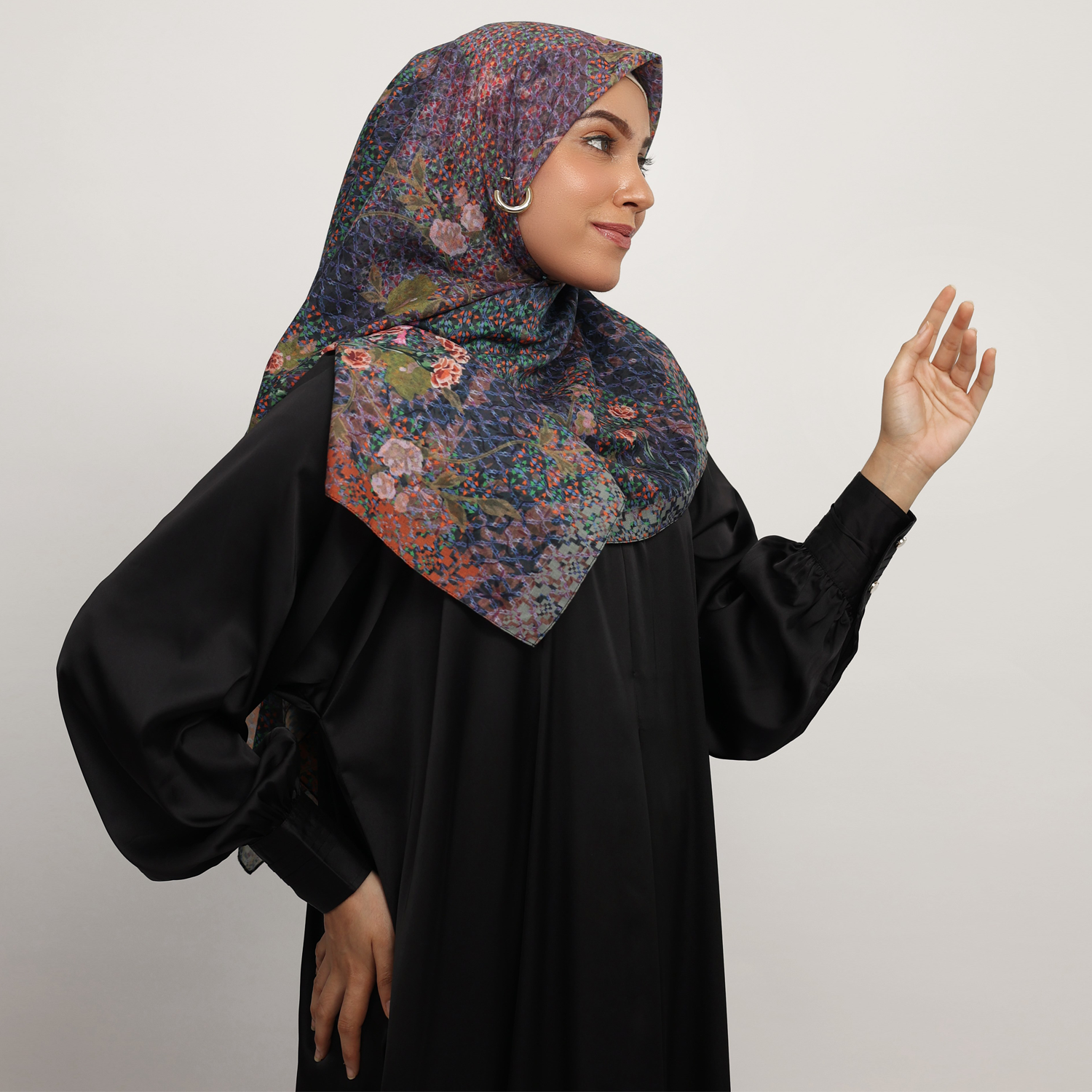 Elzatta Hijab Kanara Patch Mosaic Cordoba - Navy