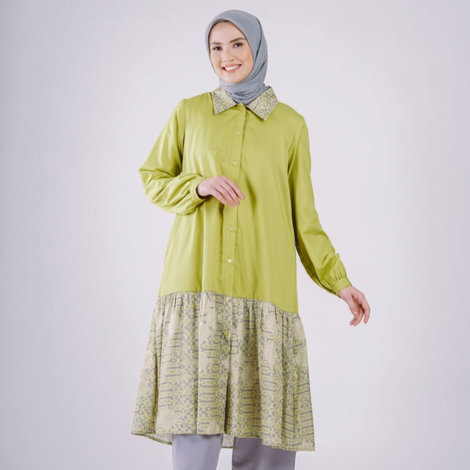 Elzatta Midi Dress Alwani - Lime