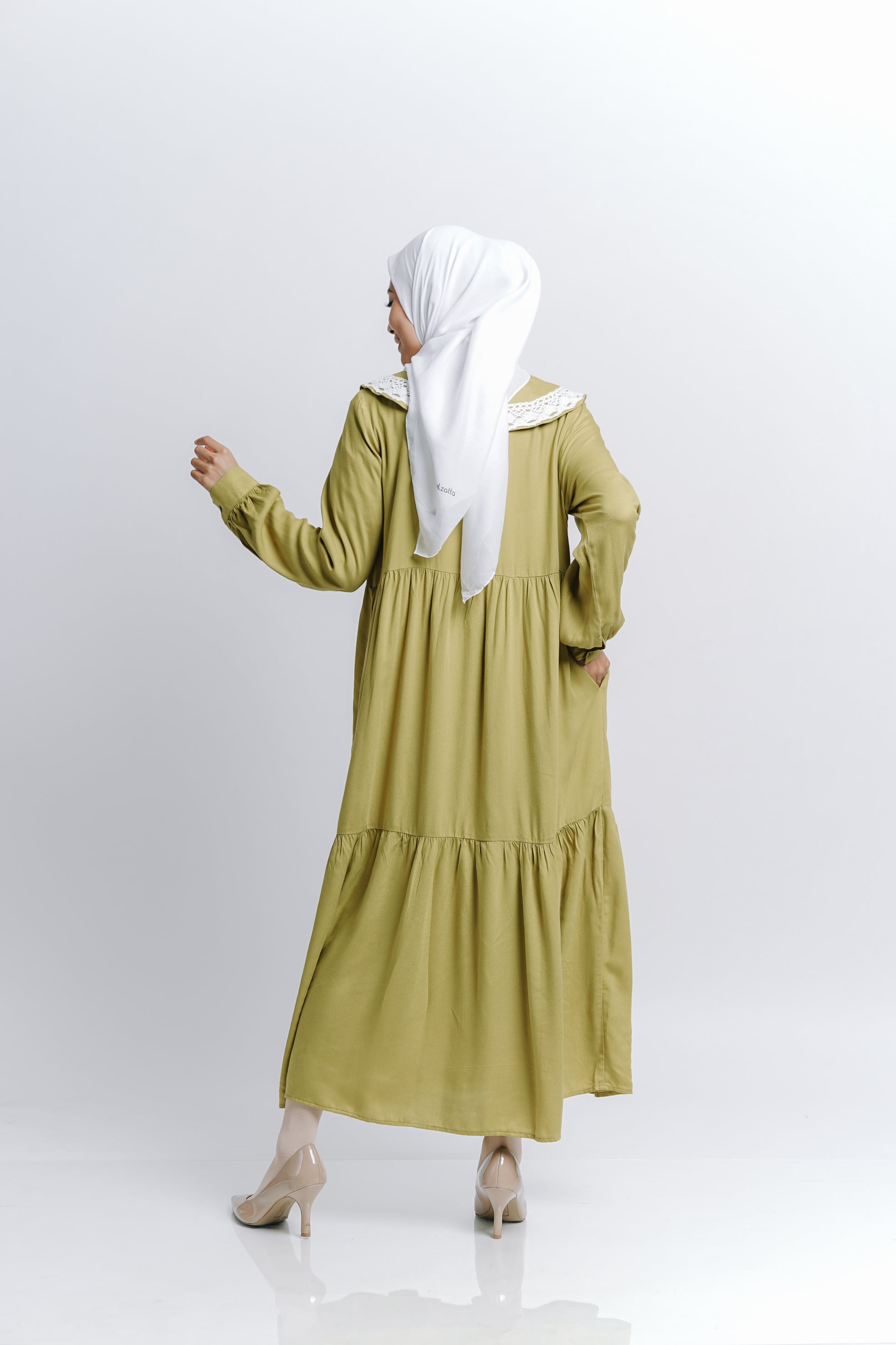 Elzatta Mini Dress Alwanira - Lime Green