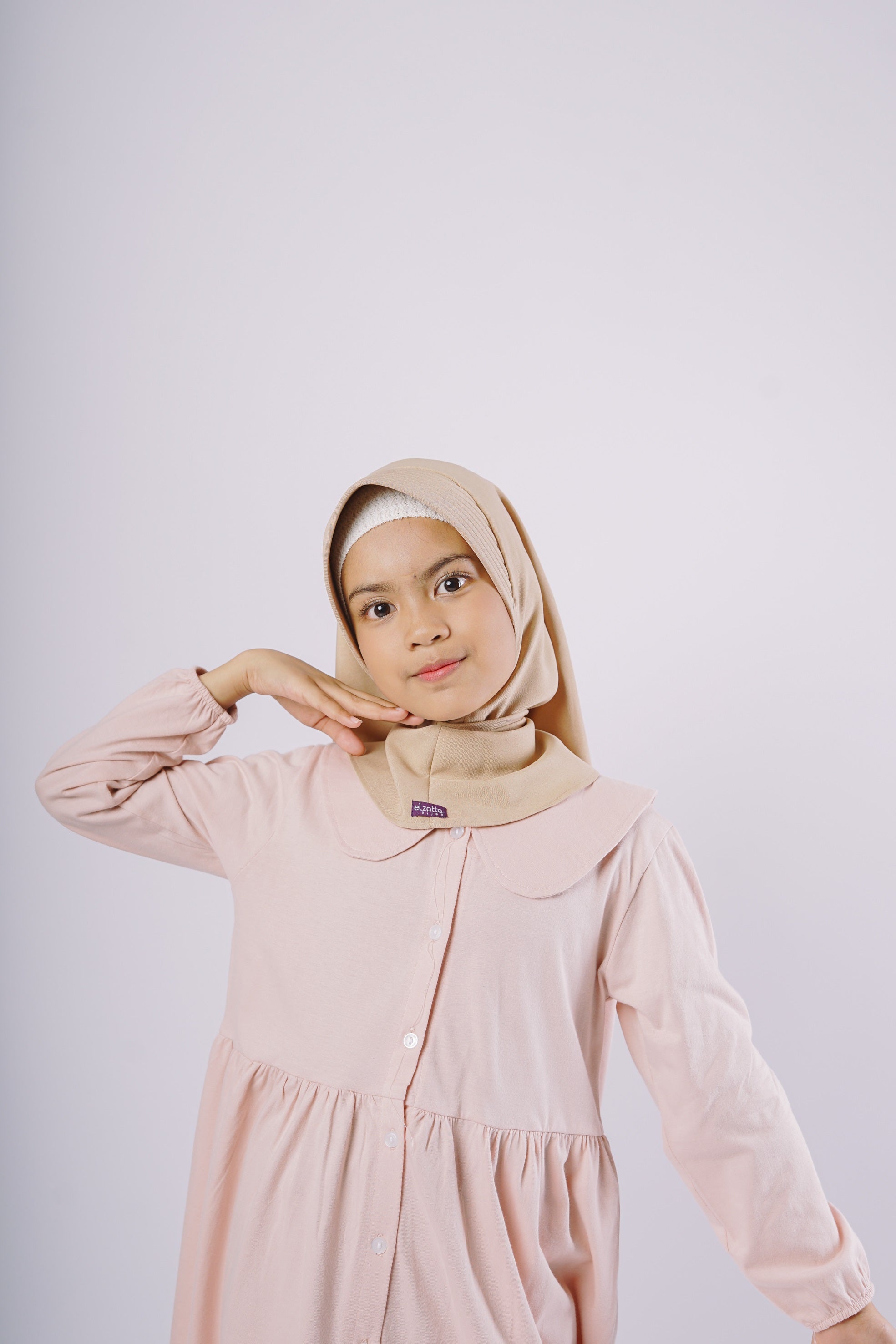 Elzatta Kids Tunik Kerah Sailor Anak - Dusty Pink