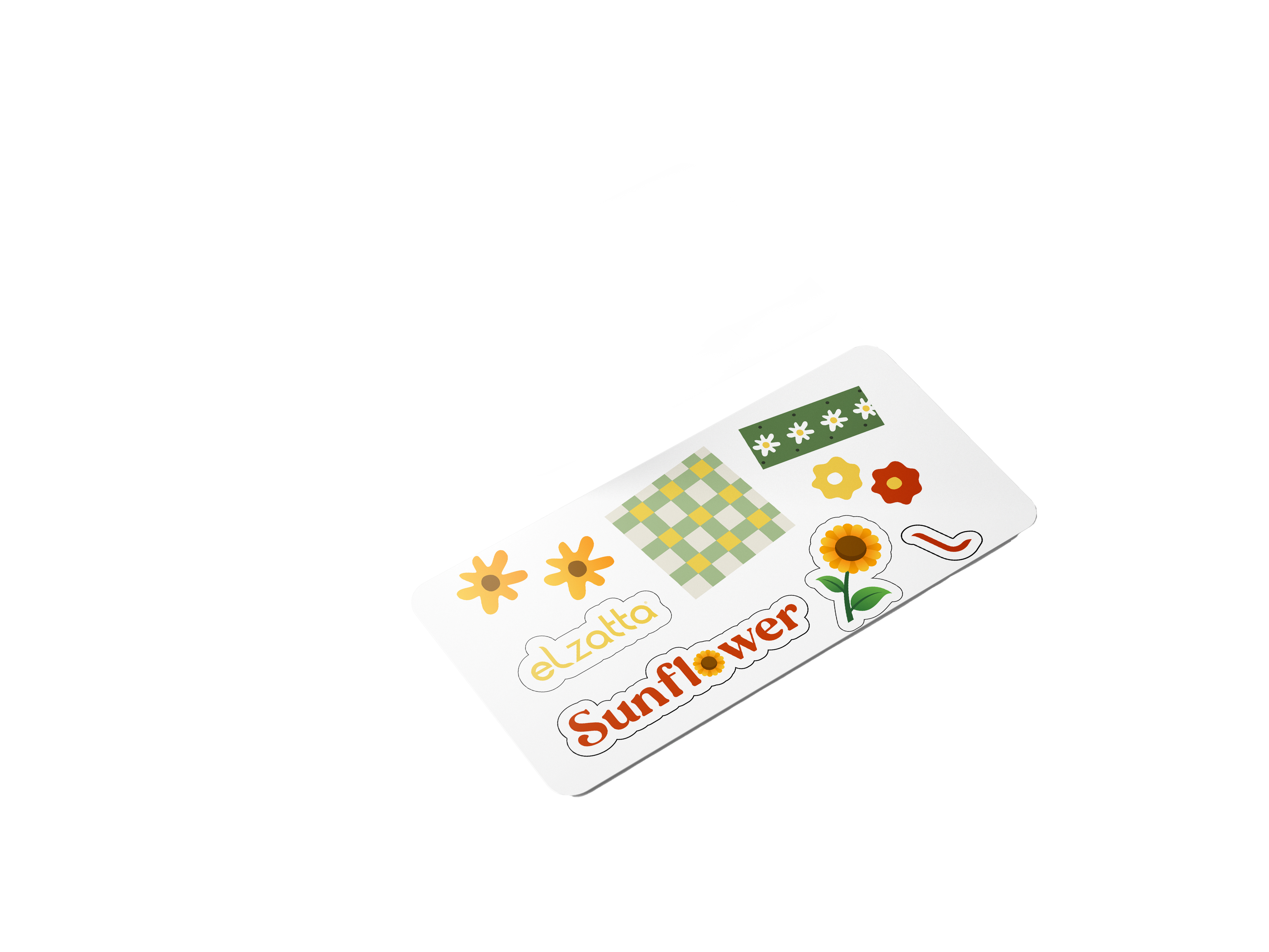 Elzatta Sunflower Sticker - Hijau Muda